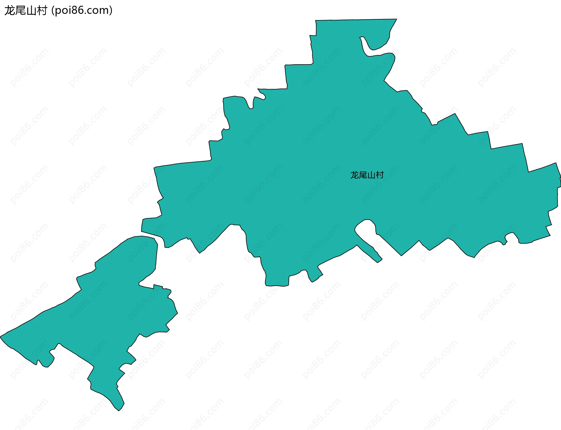 龙尾山村边界地图