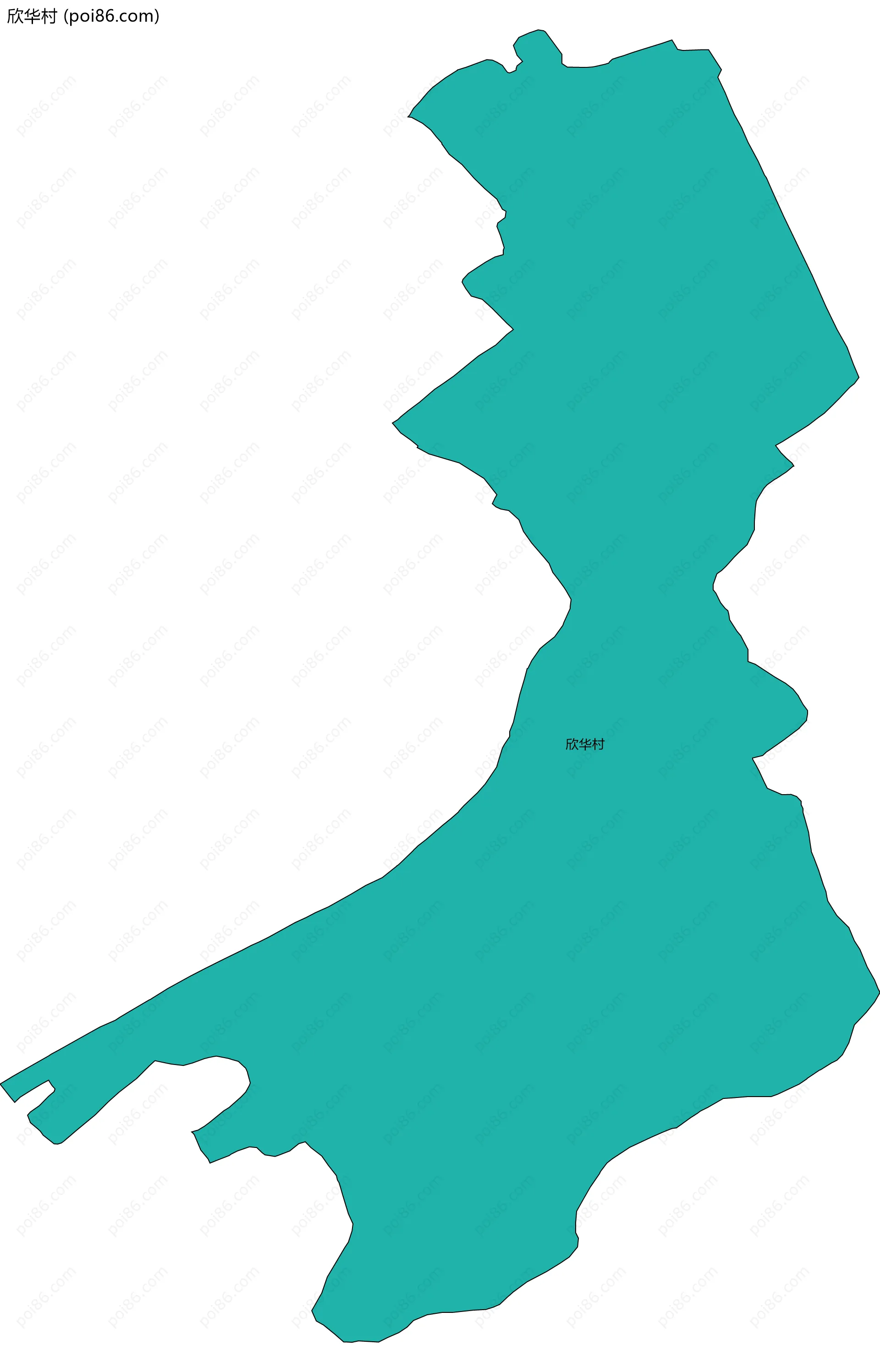 欣华村边界地图