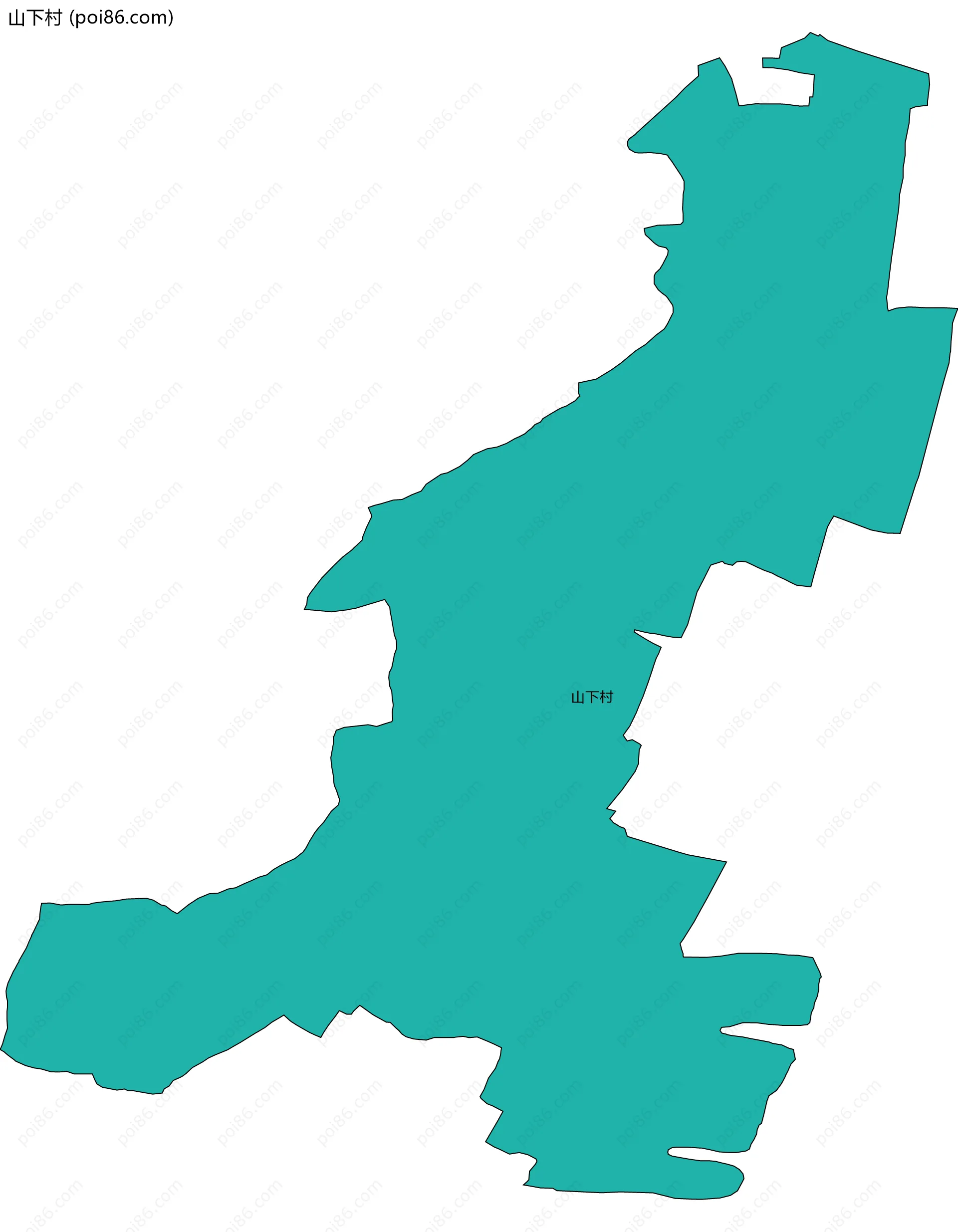 山下村边界地图