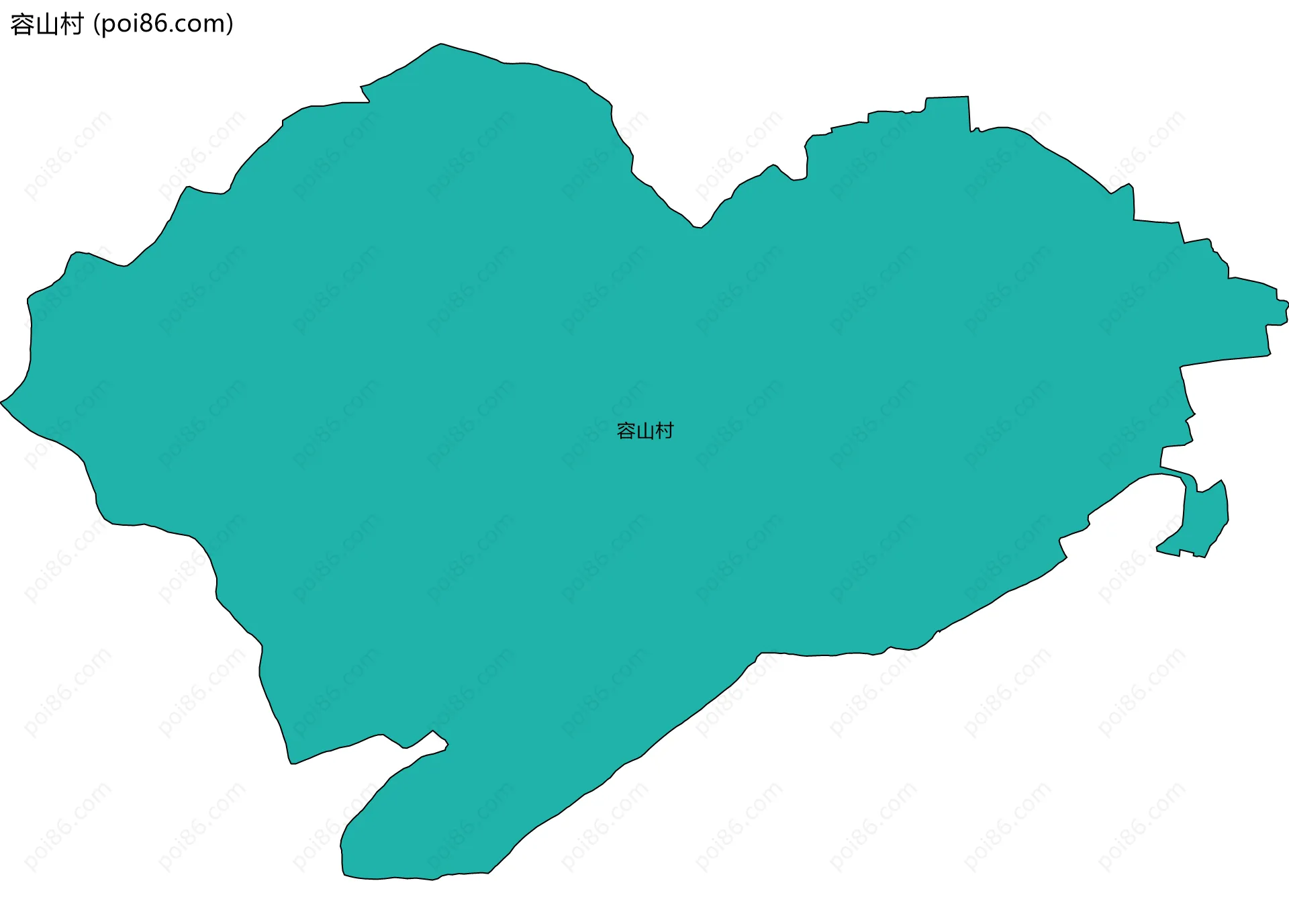 容山村边界地图