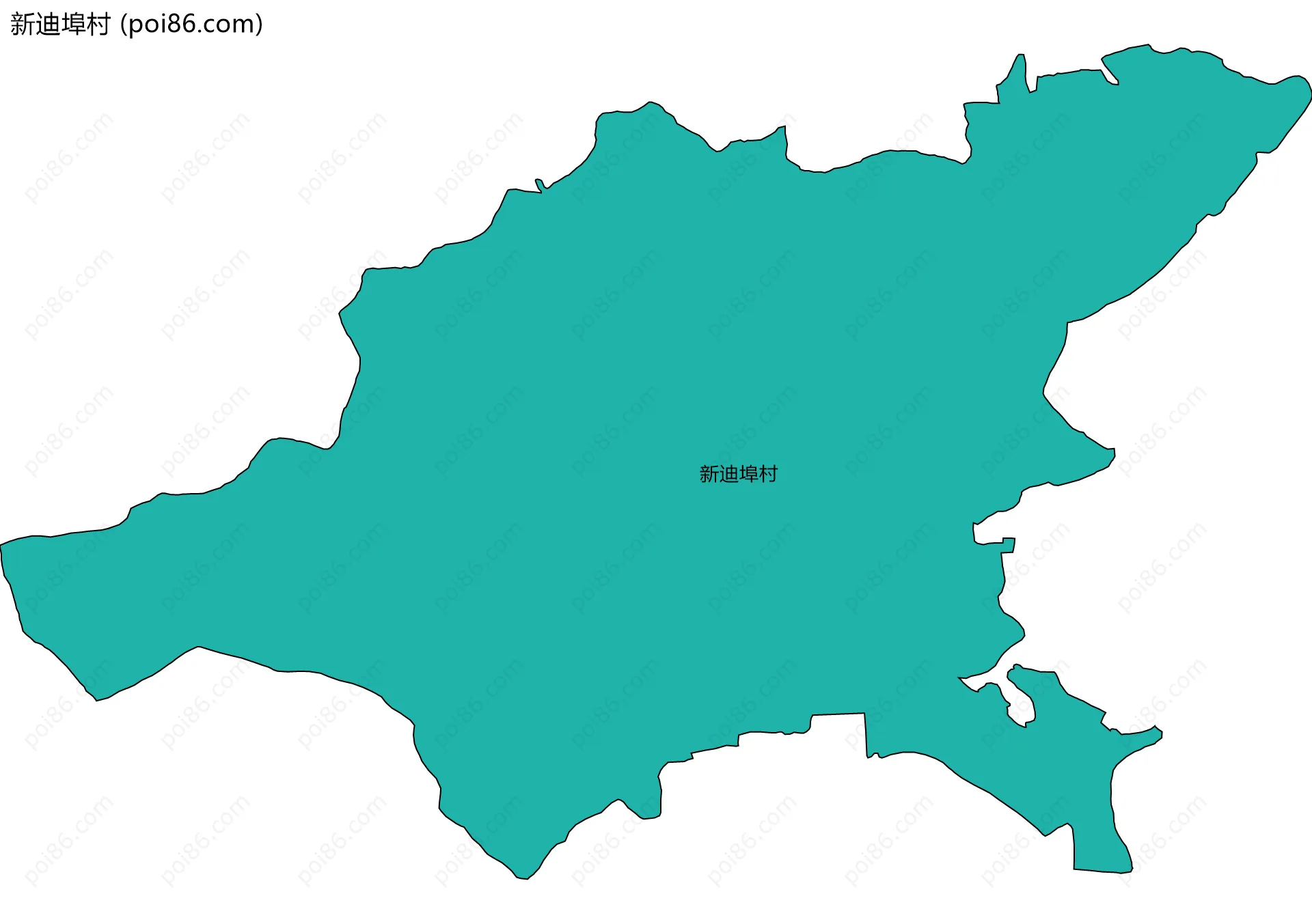 新迪埠村边界地图