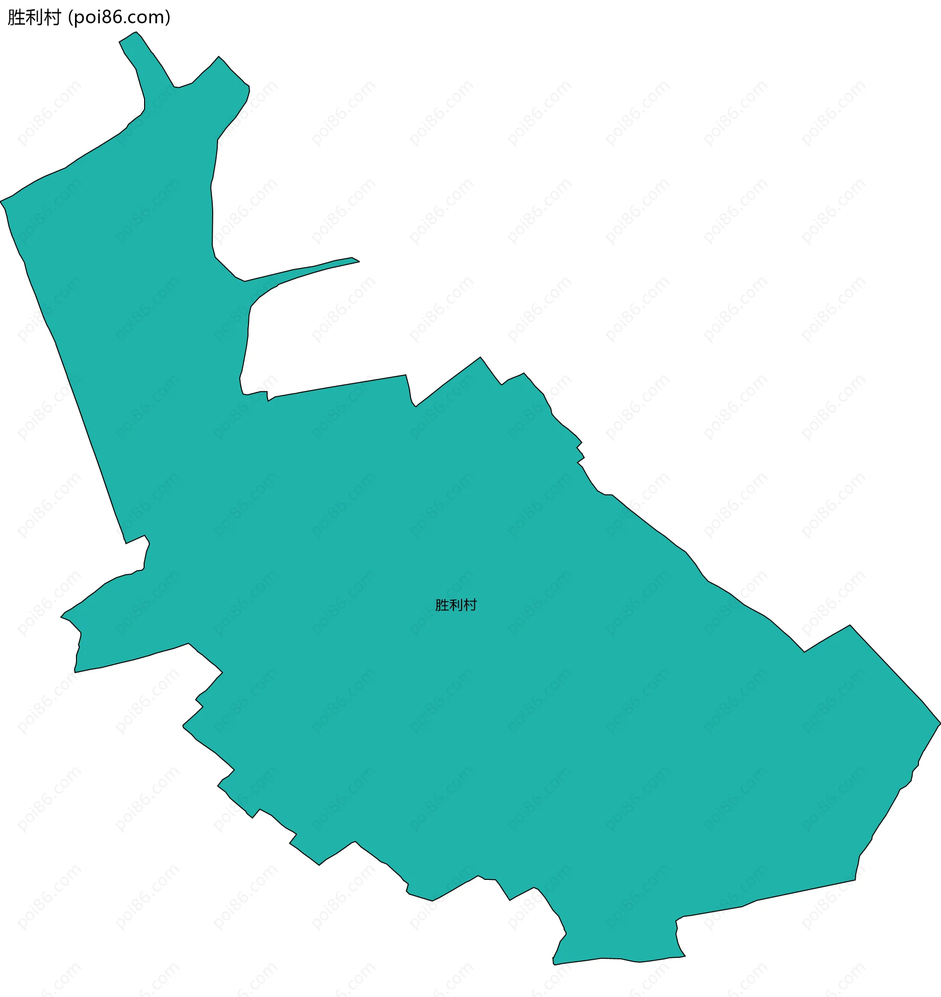 胜利村边界地图