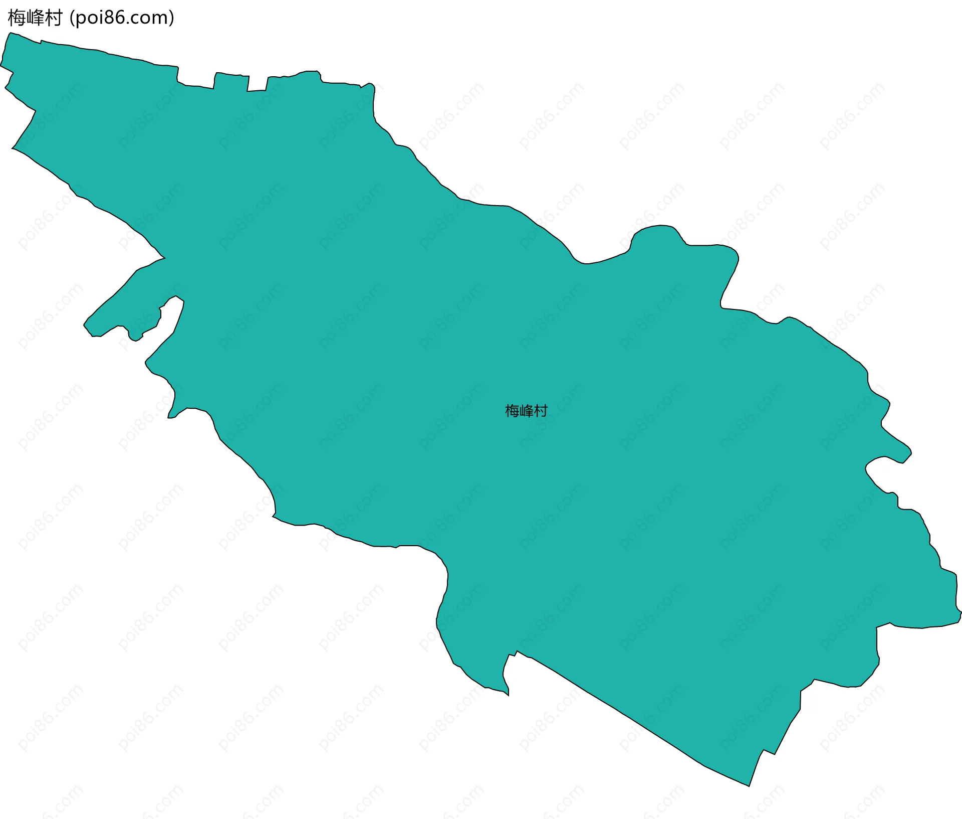 梅峰村边界地图