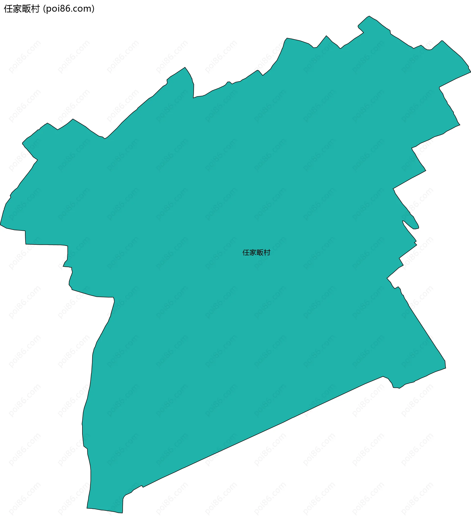 任家畈村边界地图