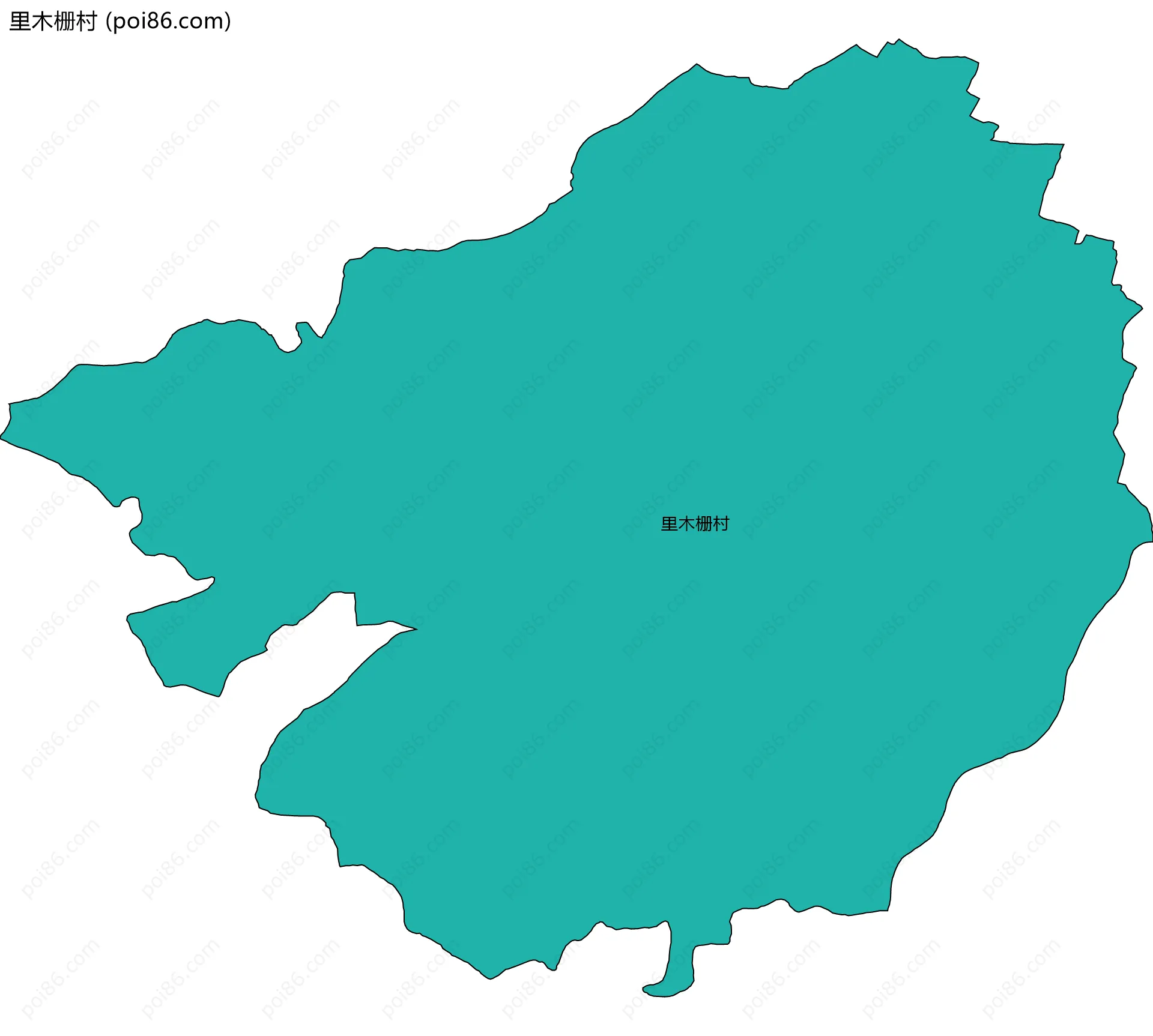 里木栅村边界地图