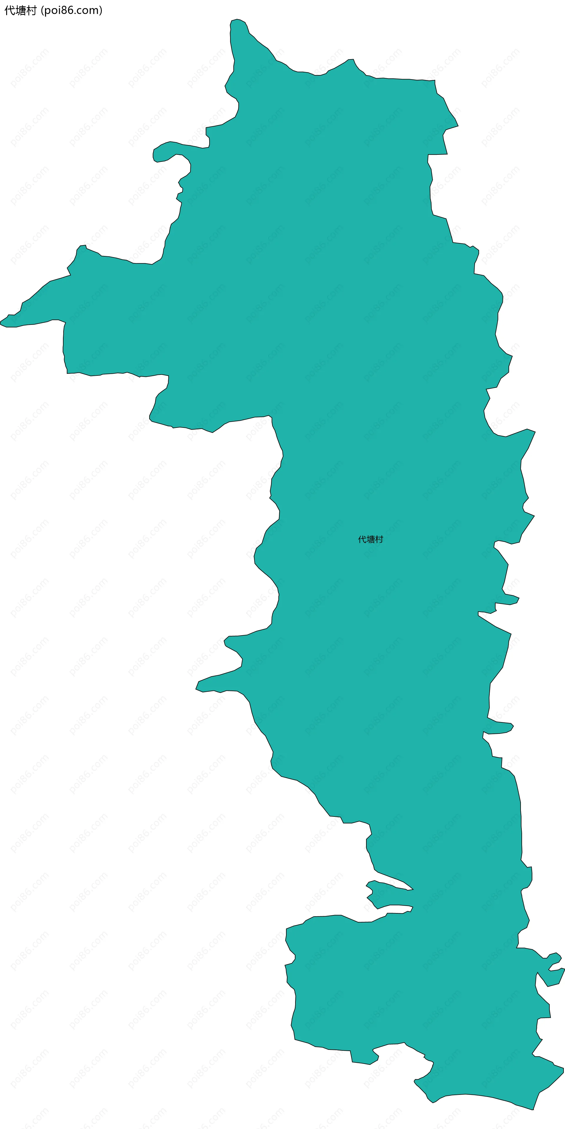 代塘村边界地图