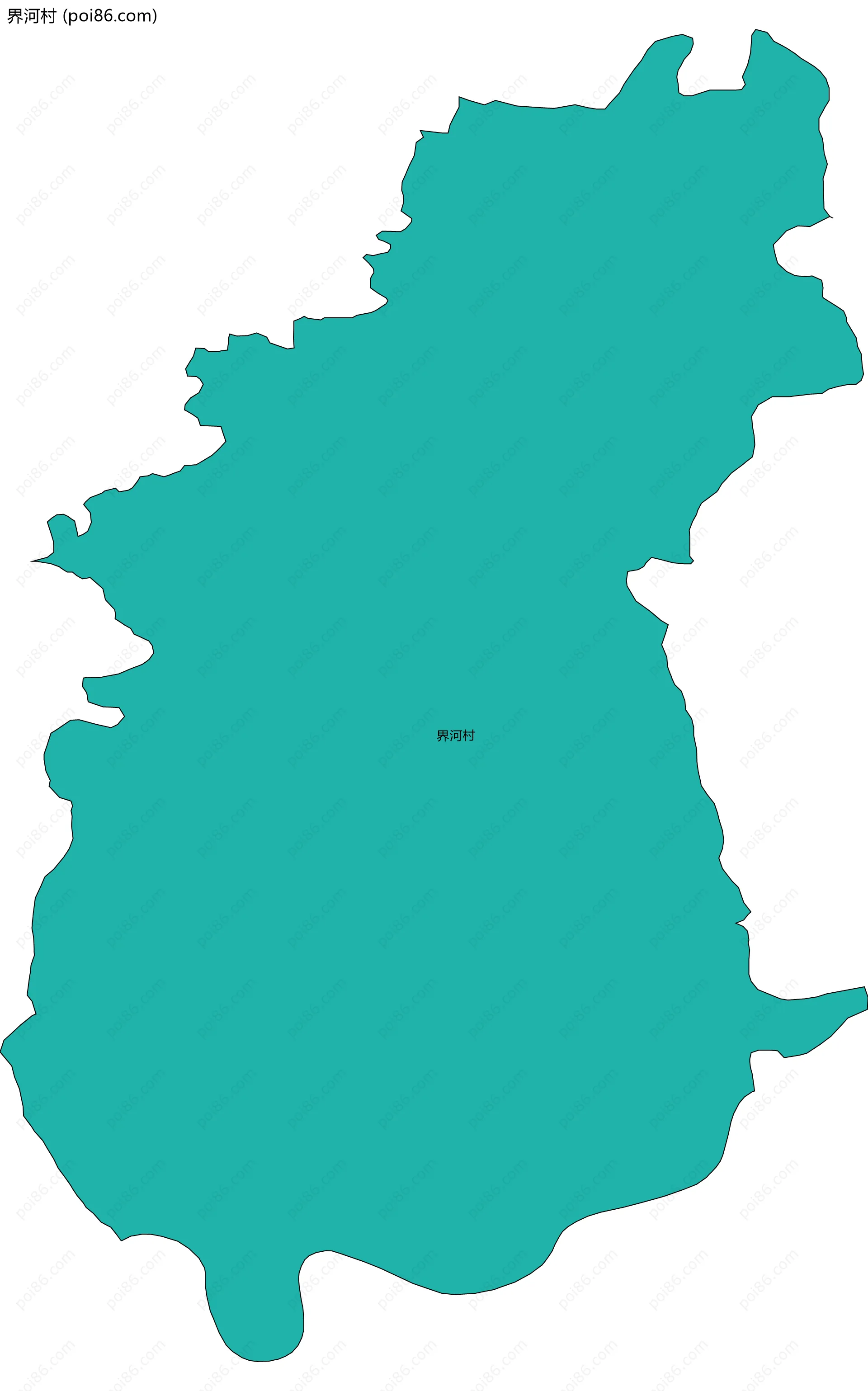 界河村边界地图
