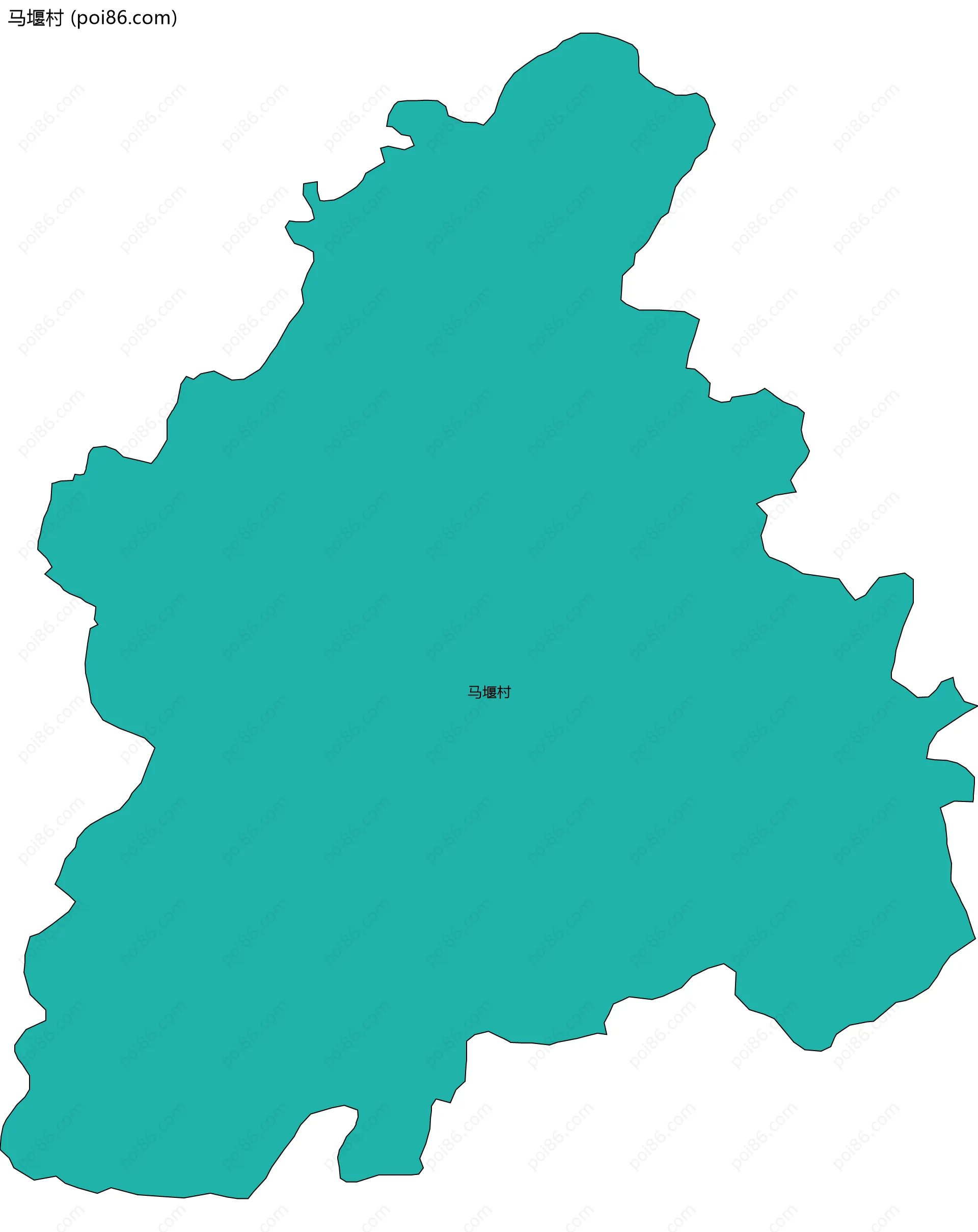 马堰村边界地图