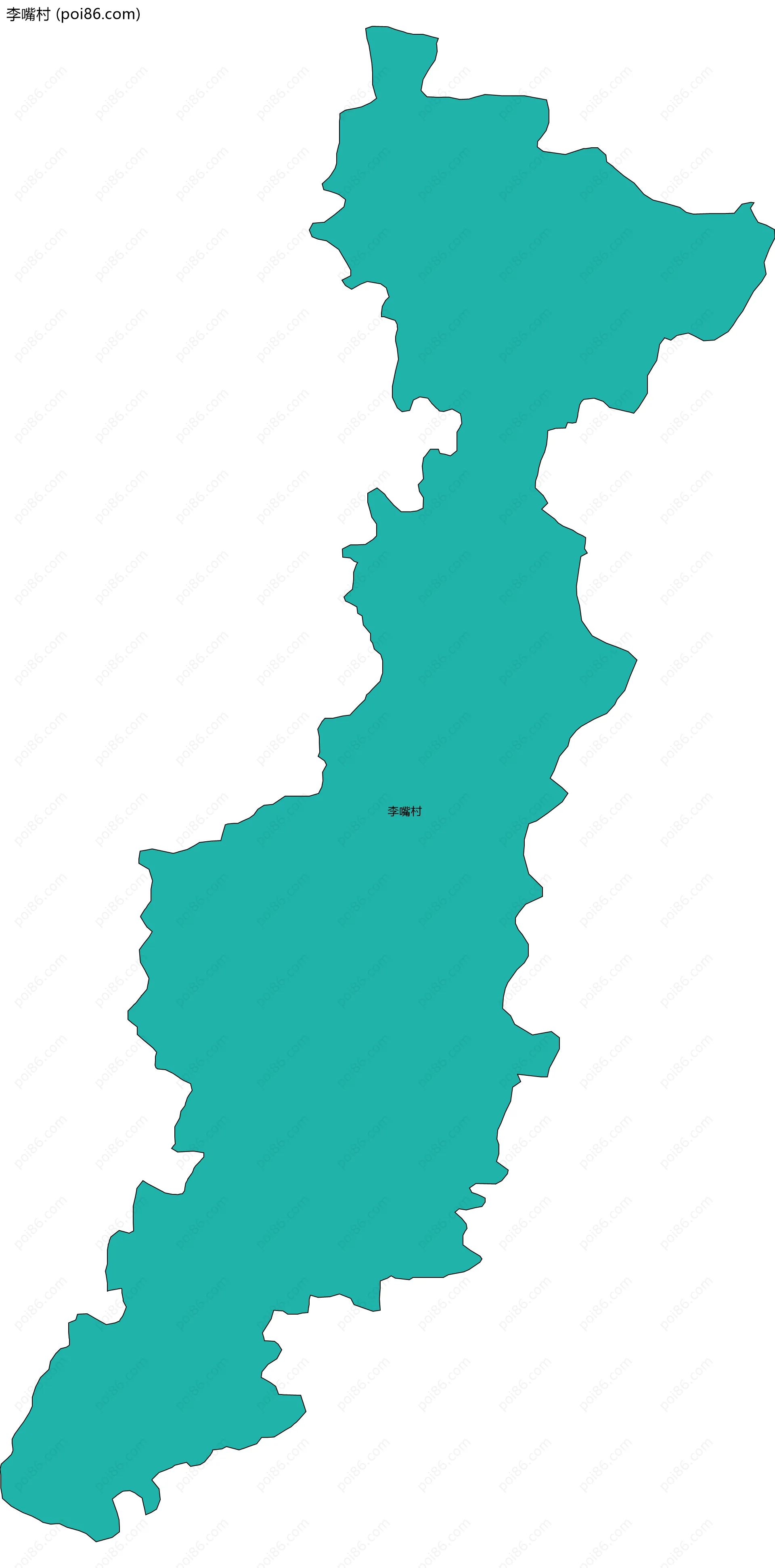 李嘴村边界地图