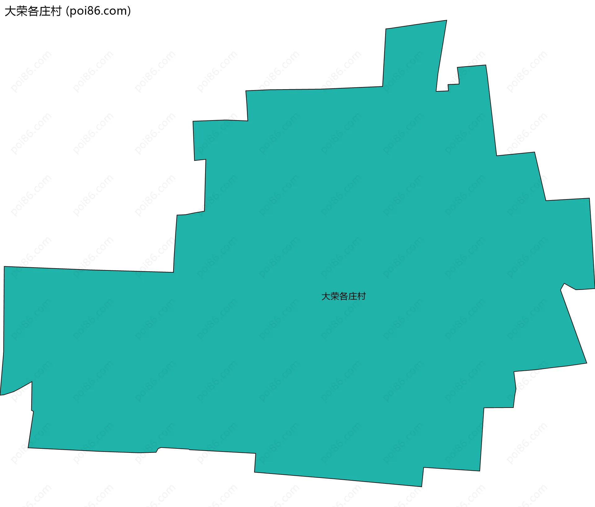 大荣各庄村边界地图