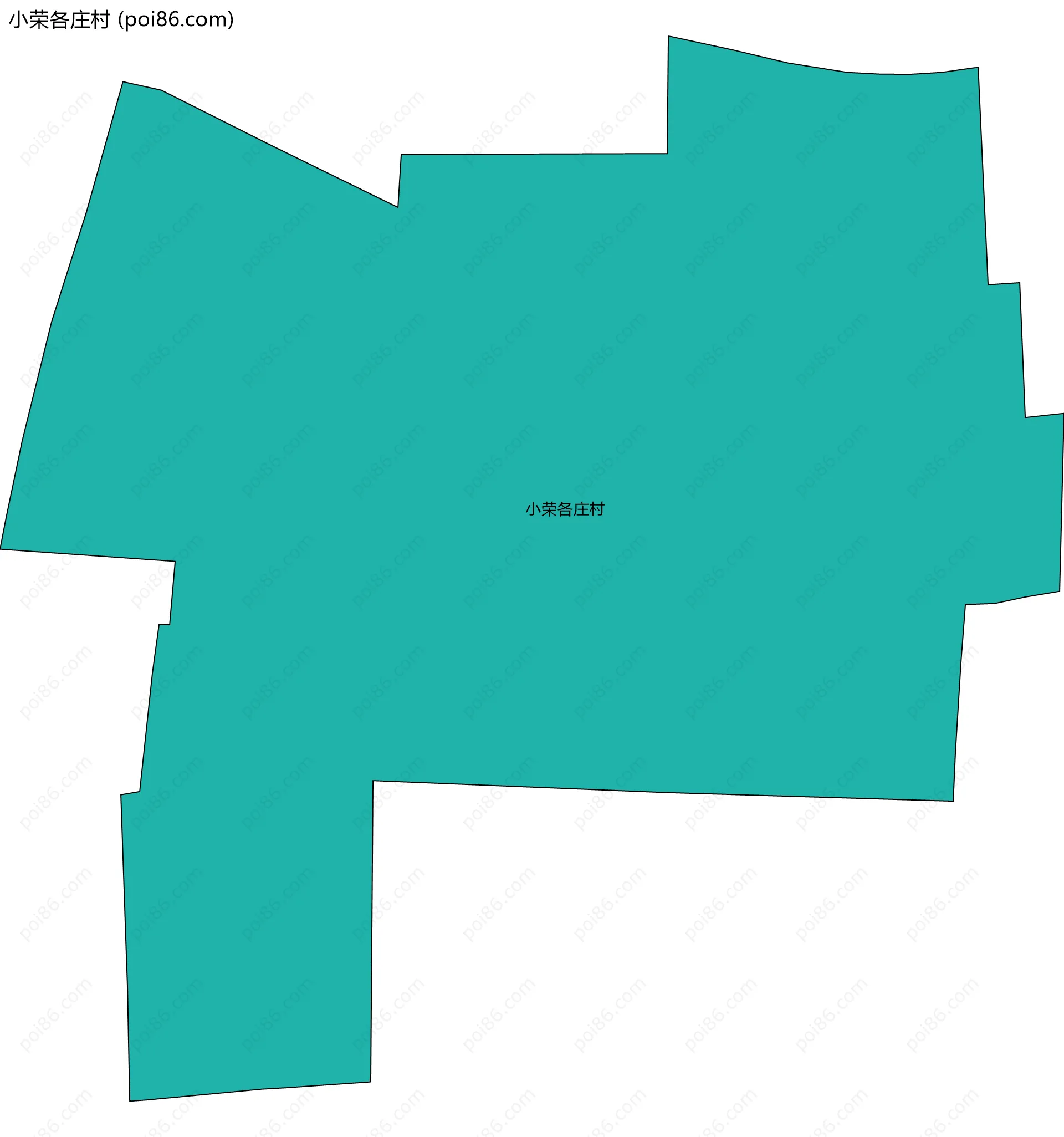 小荣各庄村边界地图