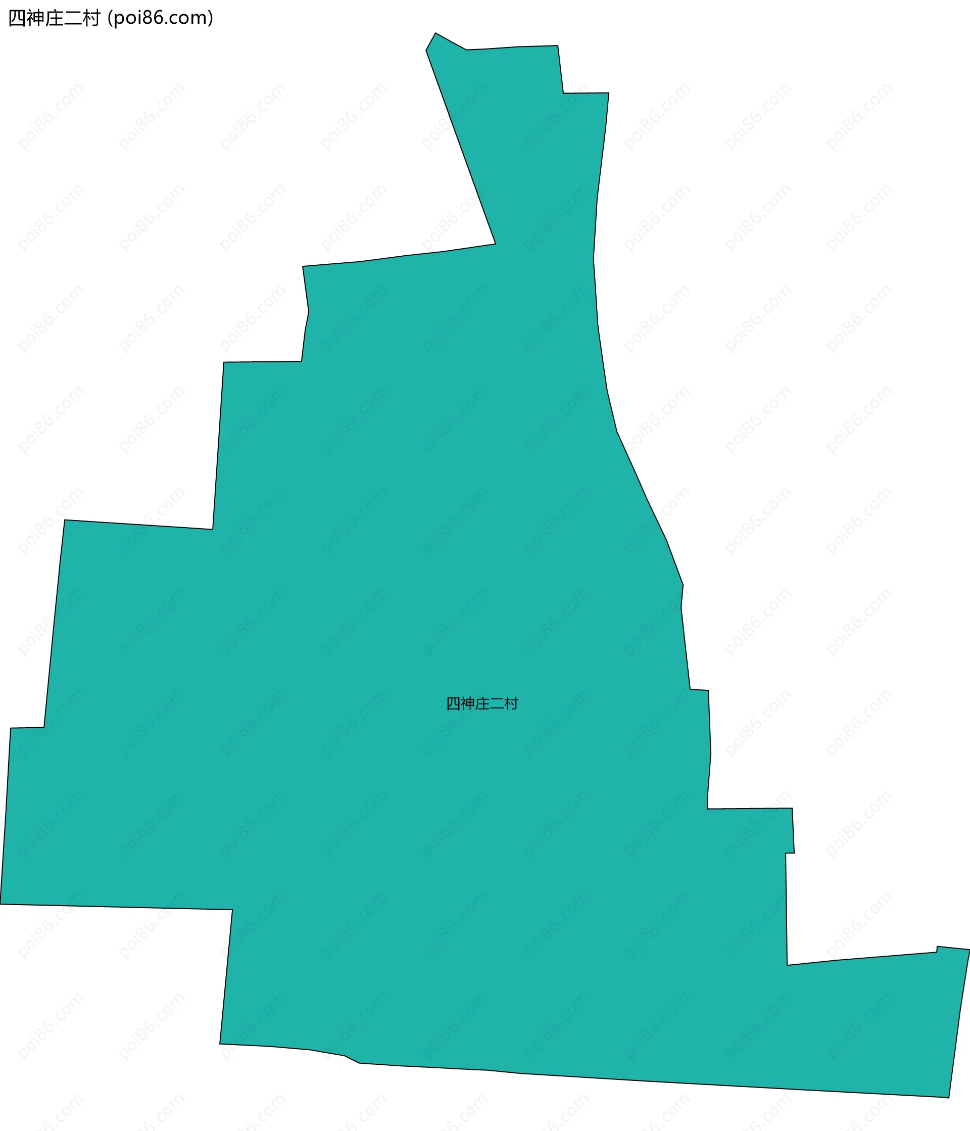 四神庄二村边界地图