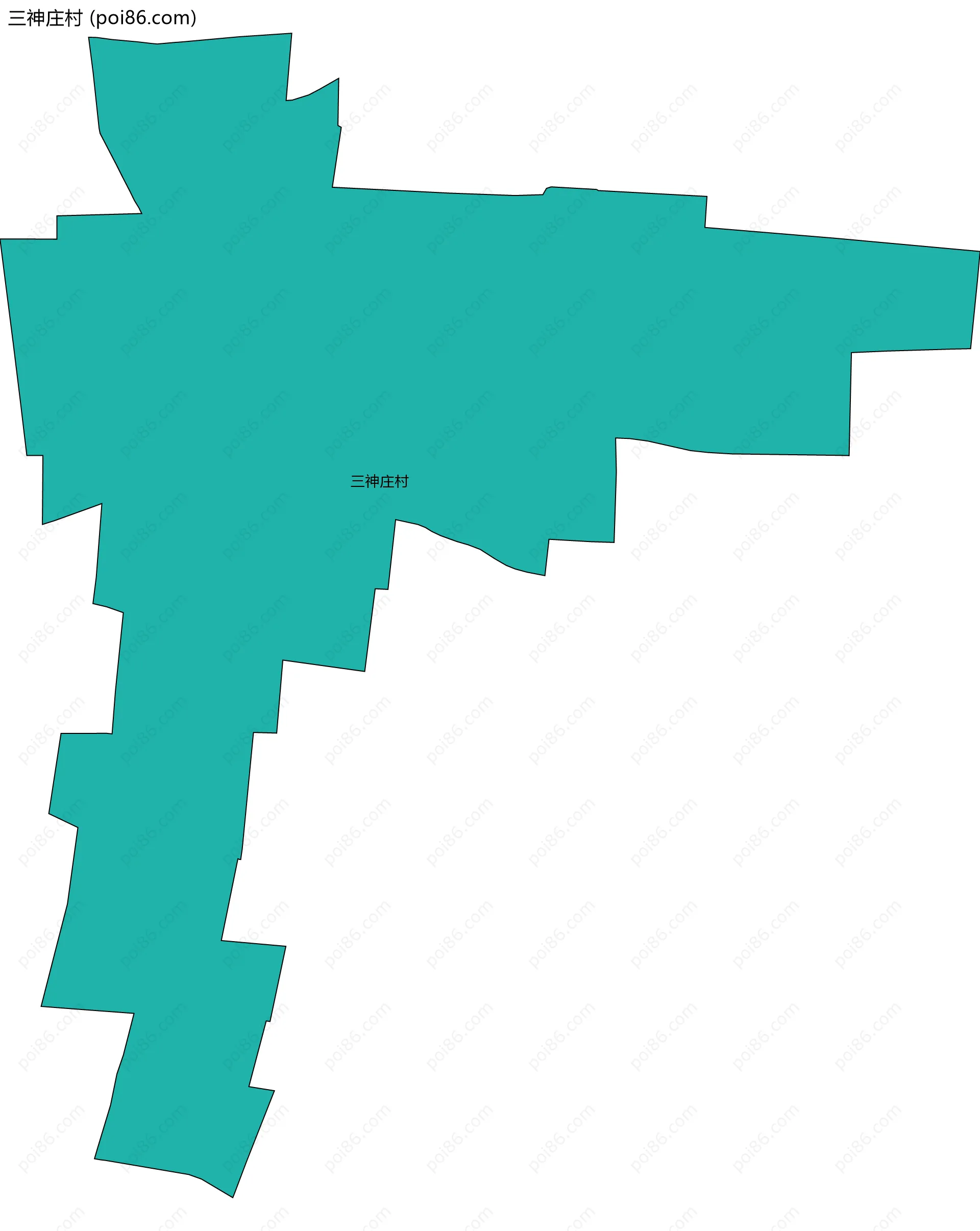 三神庄村边界地图