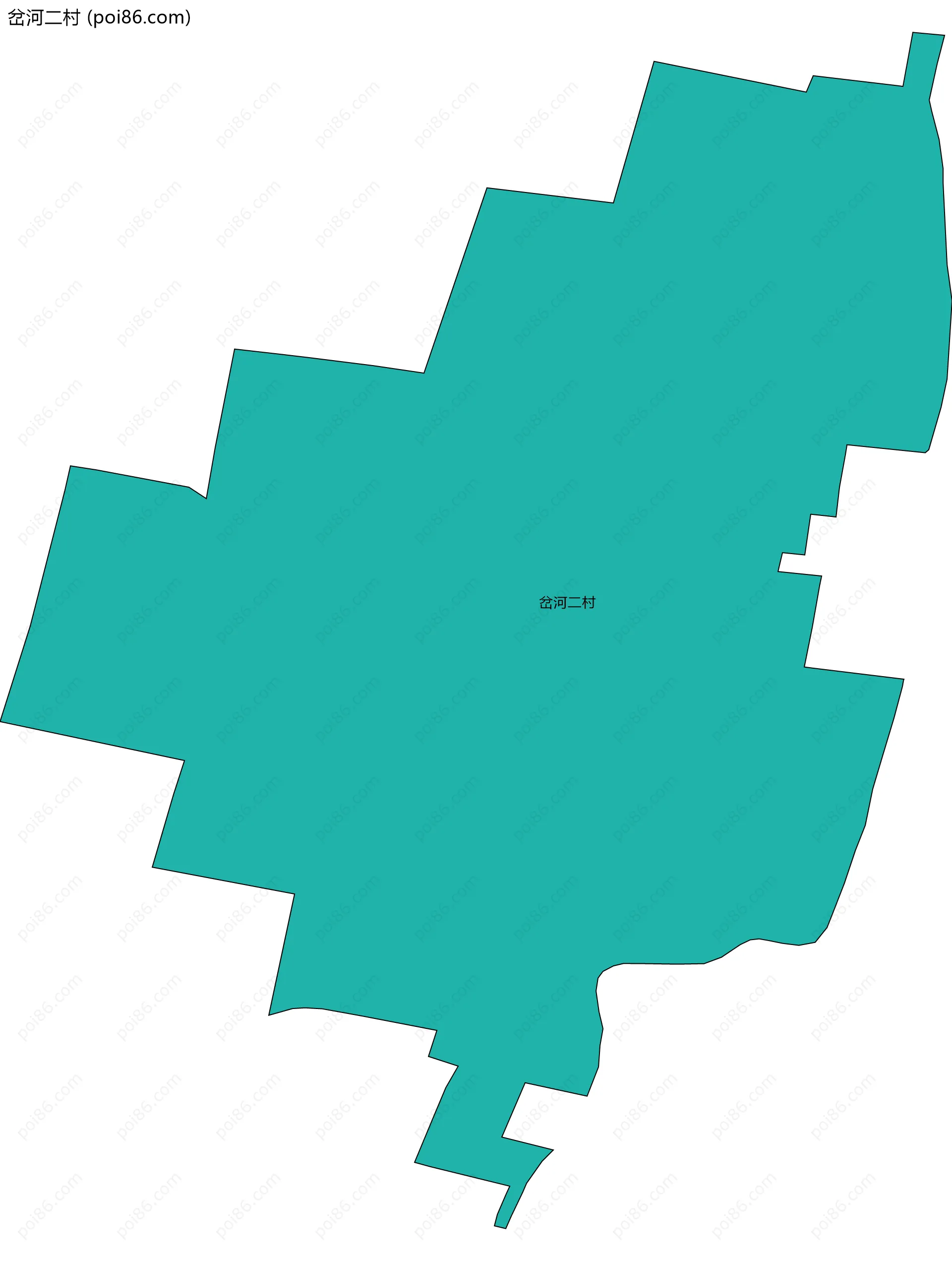 岔河二村边界地图