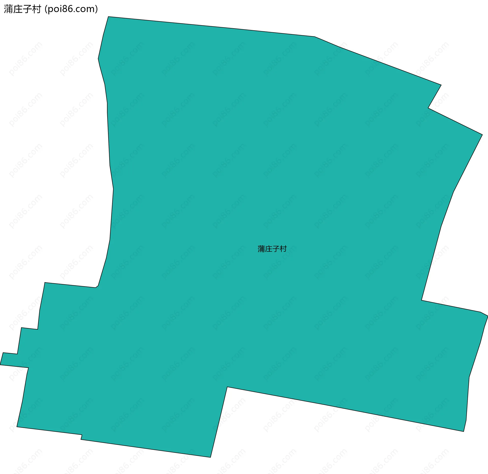 蒲庄子村边界地图