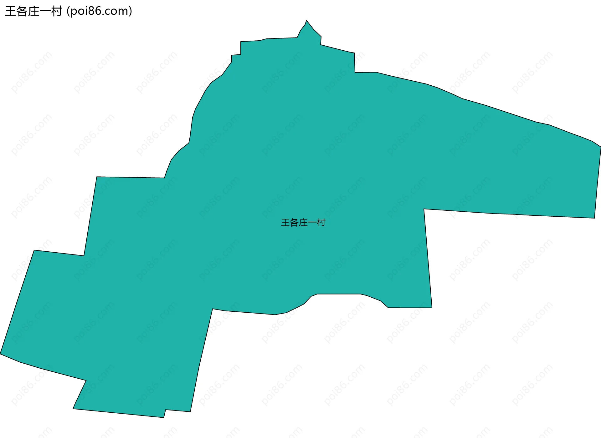 王各庄一村边界地图