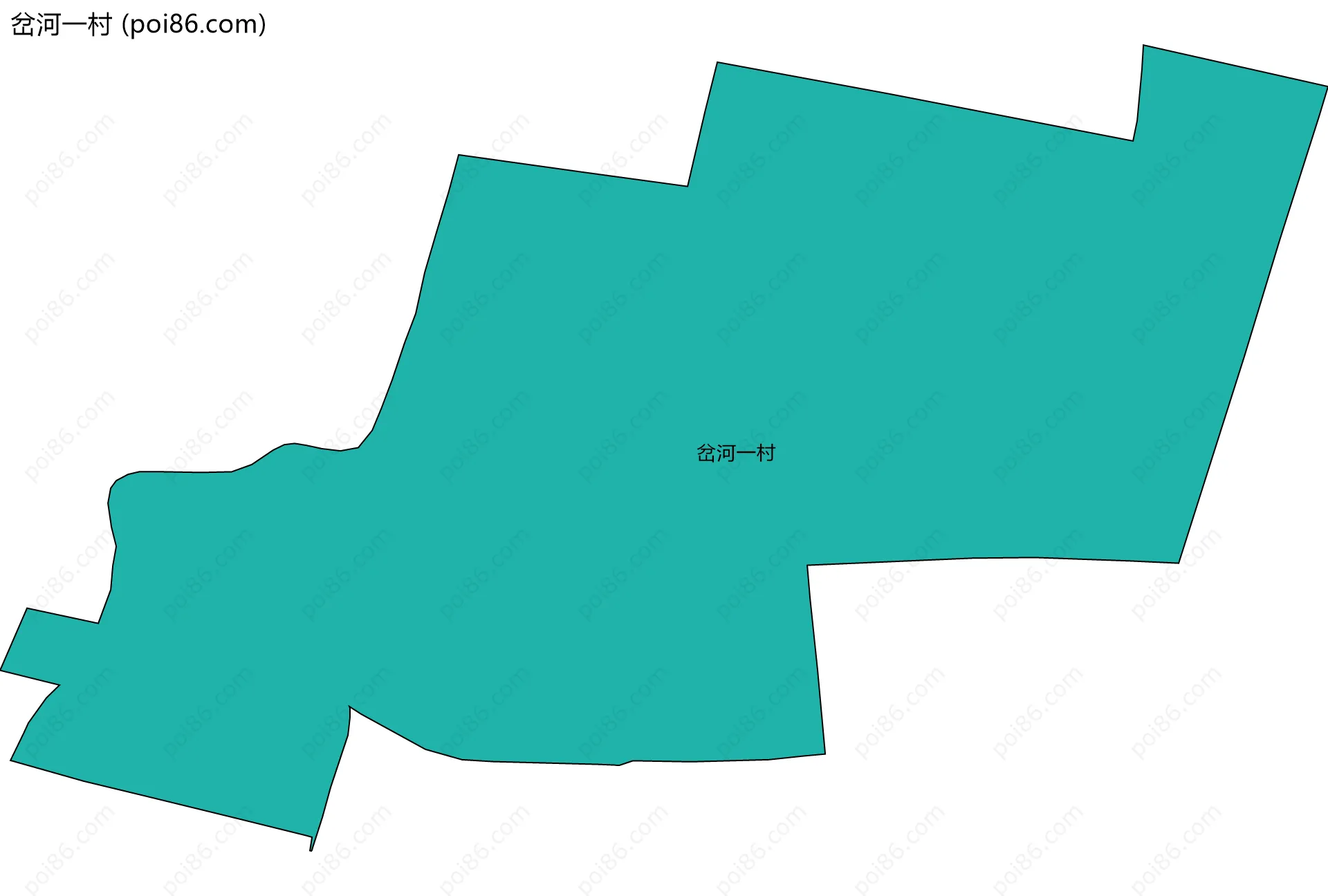 岔河一村边界地图