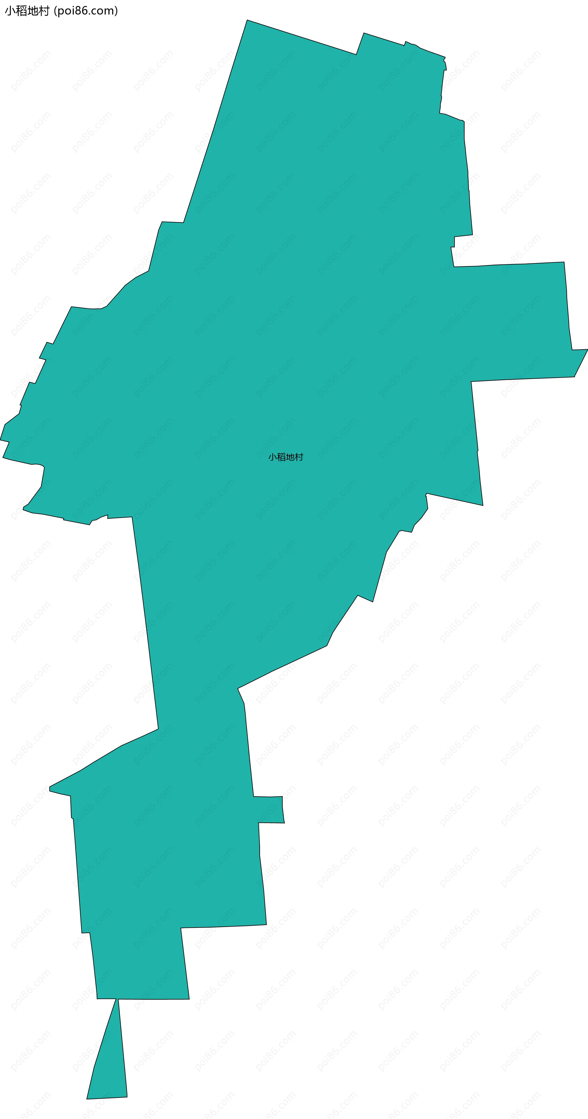 小稻地村边界地图