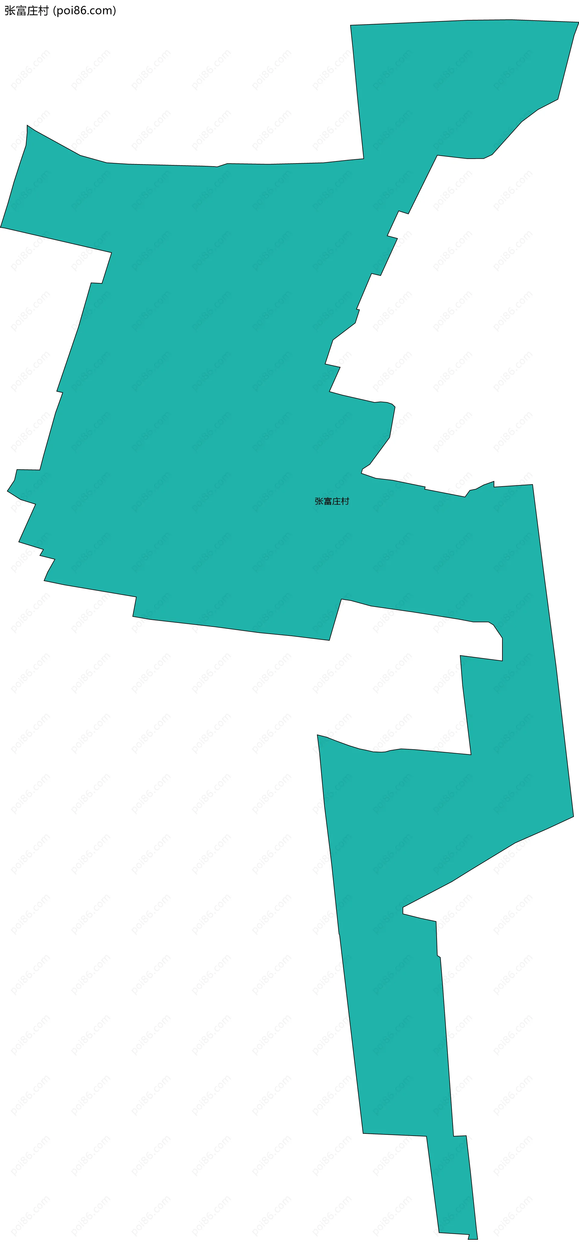 张富庄村边界地图