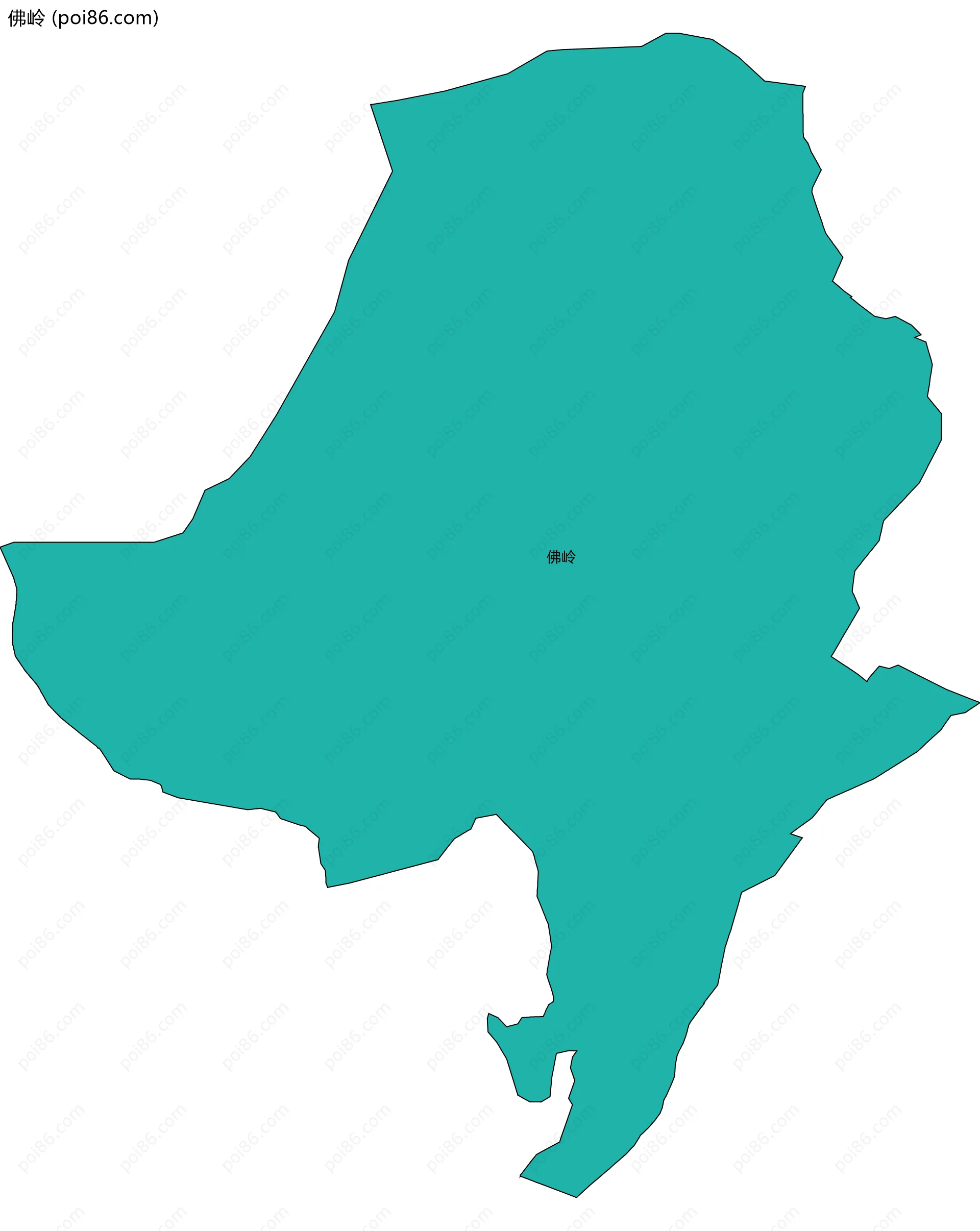 佛岭边界地图