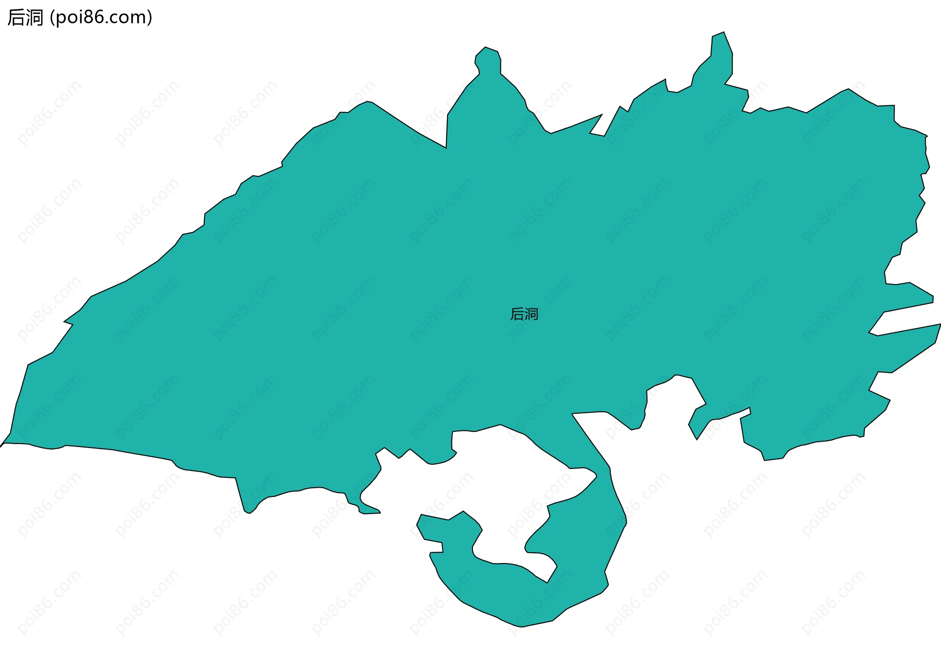 后洞边界地图