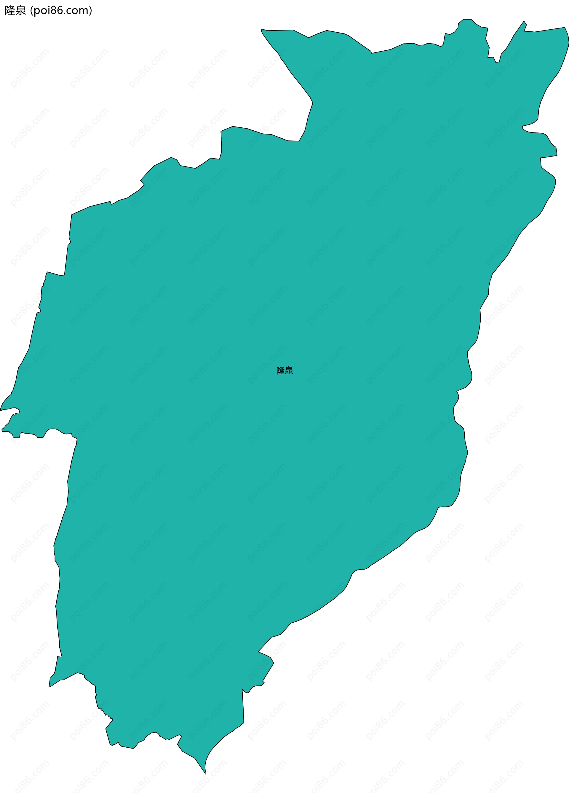 隆泉边界地图