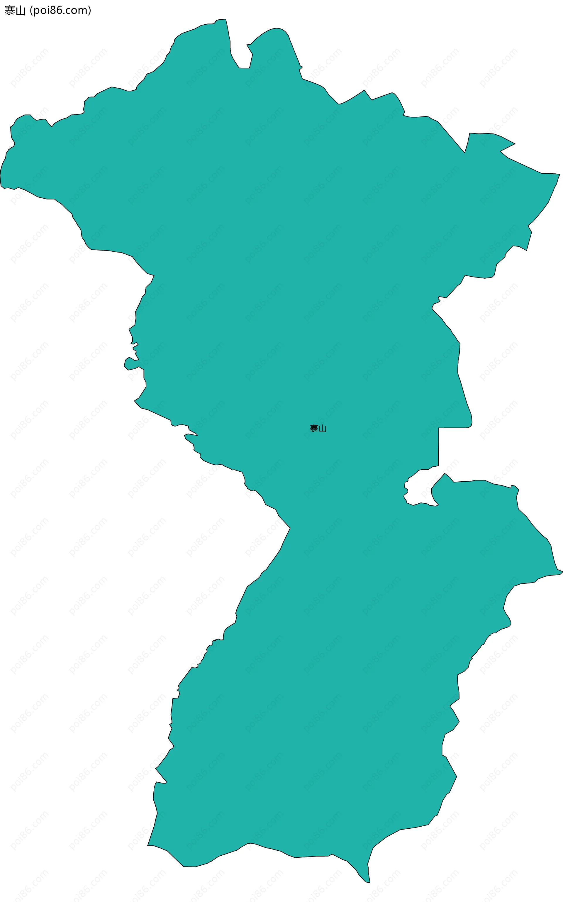 寨山边界地图