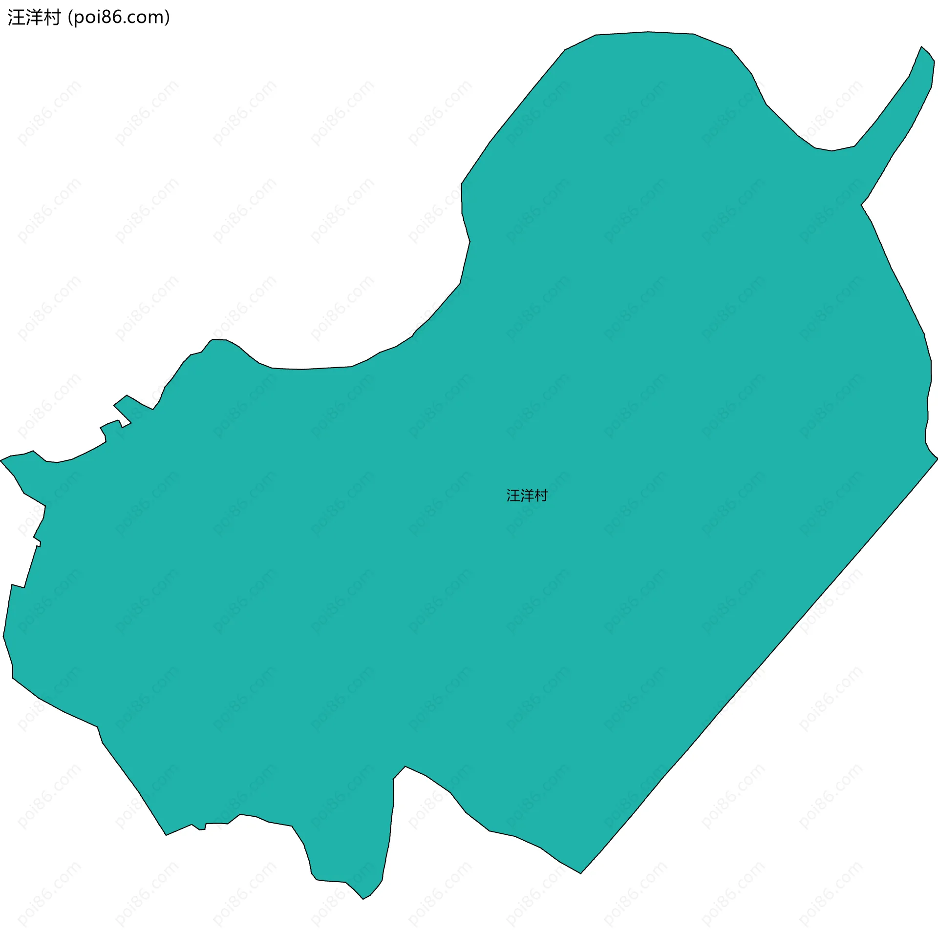 汪洋村边界地图