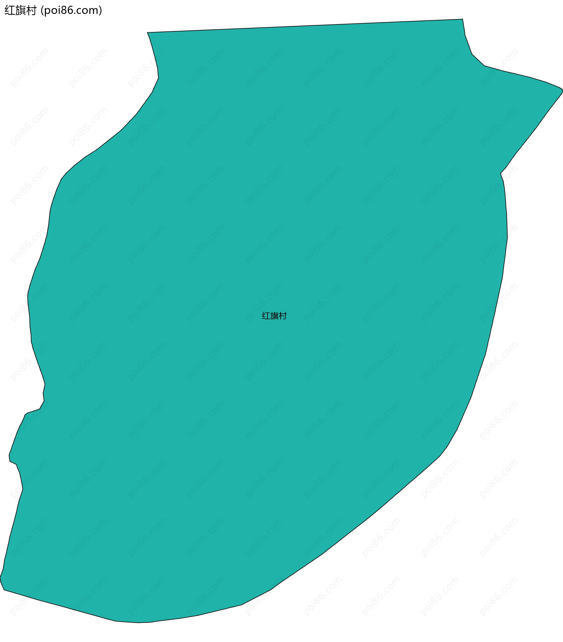 红旗村边界地图
