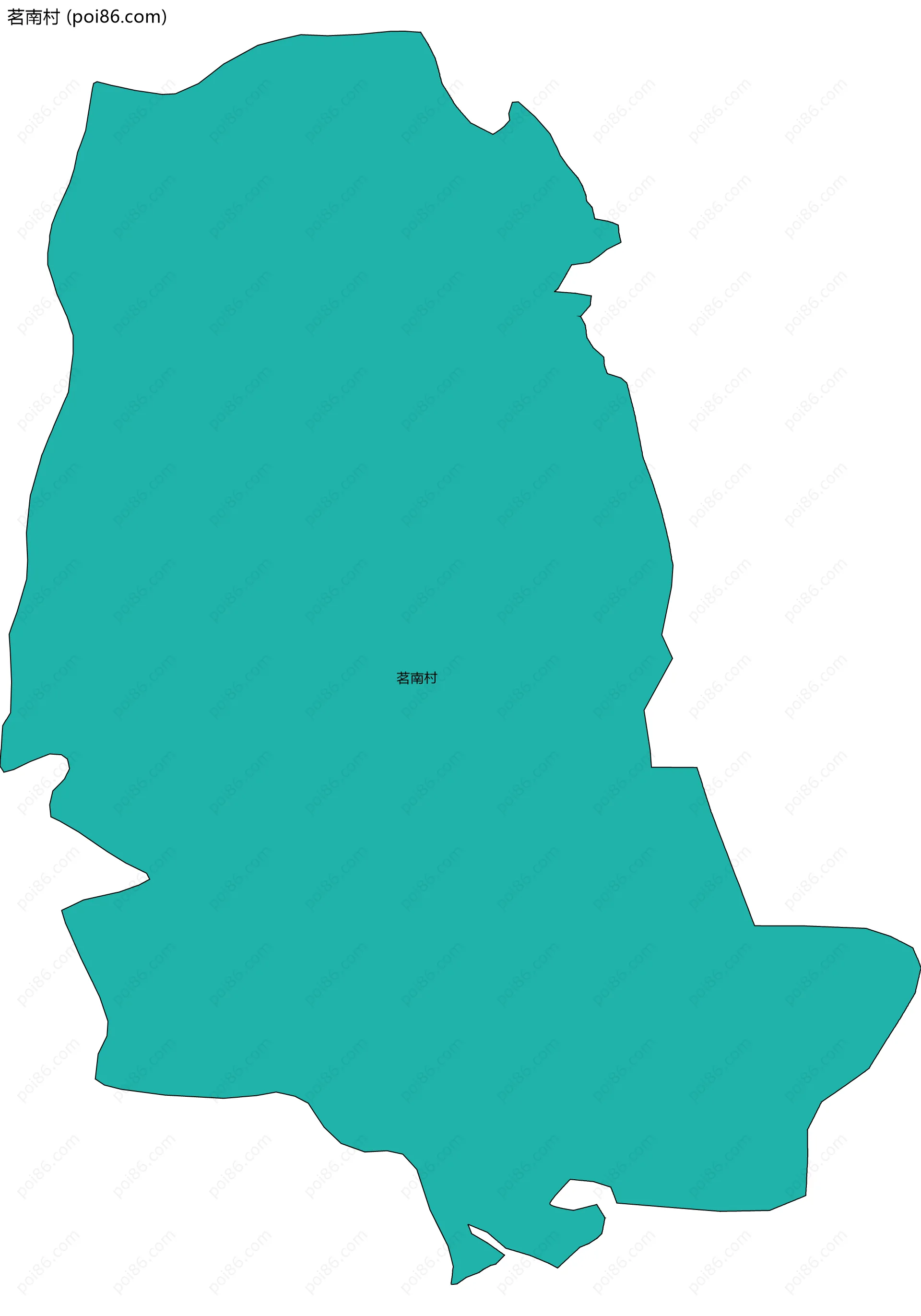 茗南村边界地图