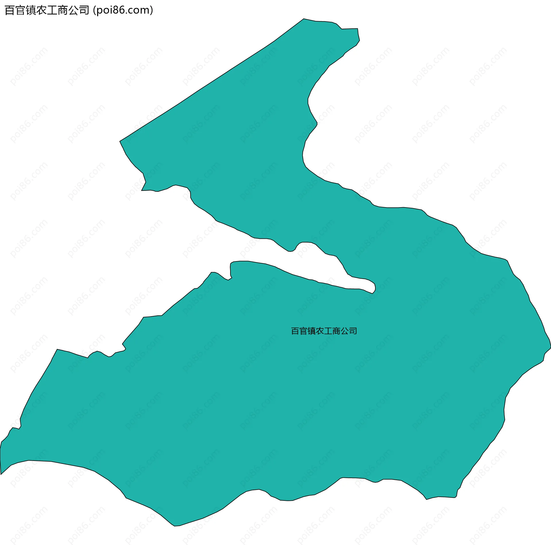 百官镇农工商公司边界地图