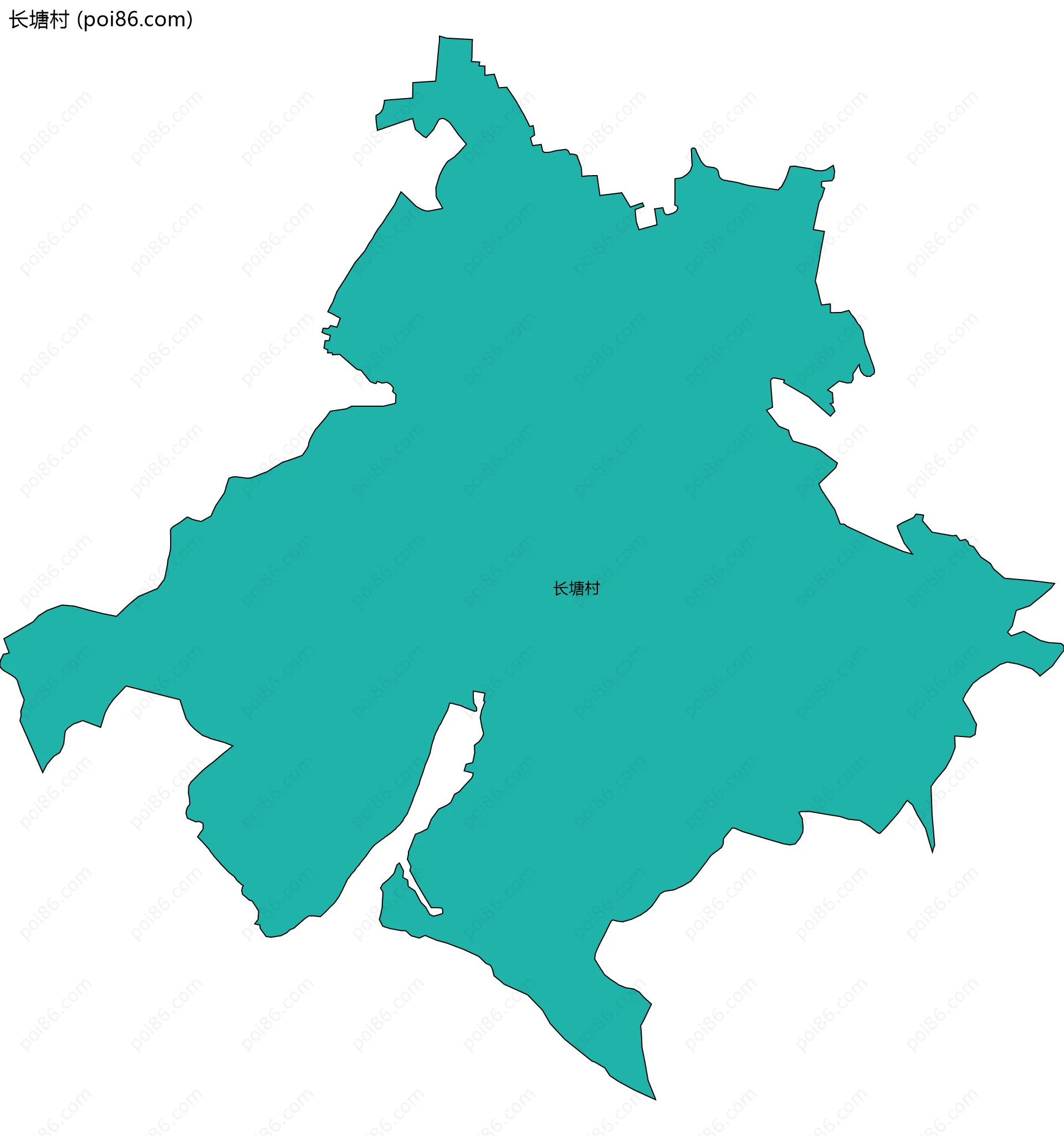 长塘村边界地图