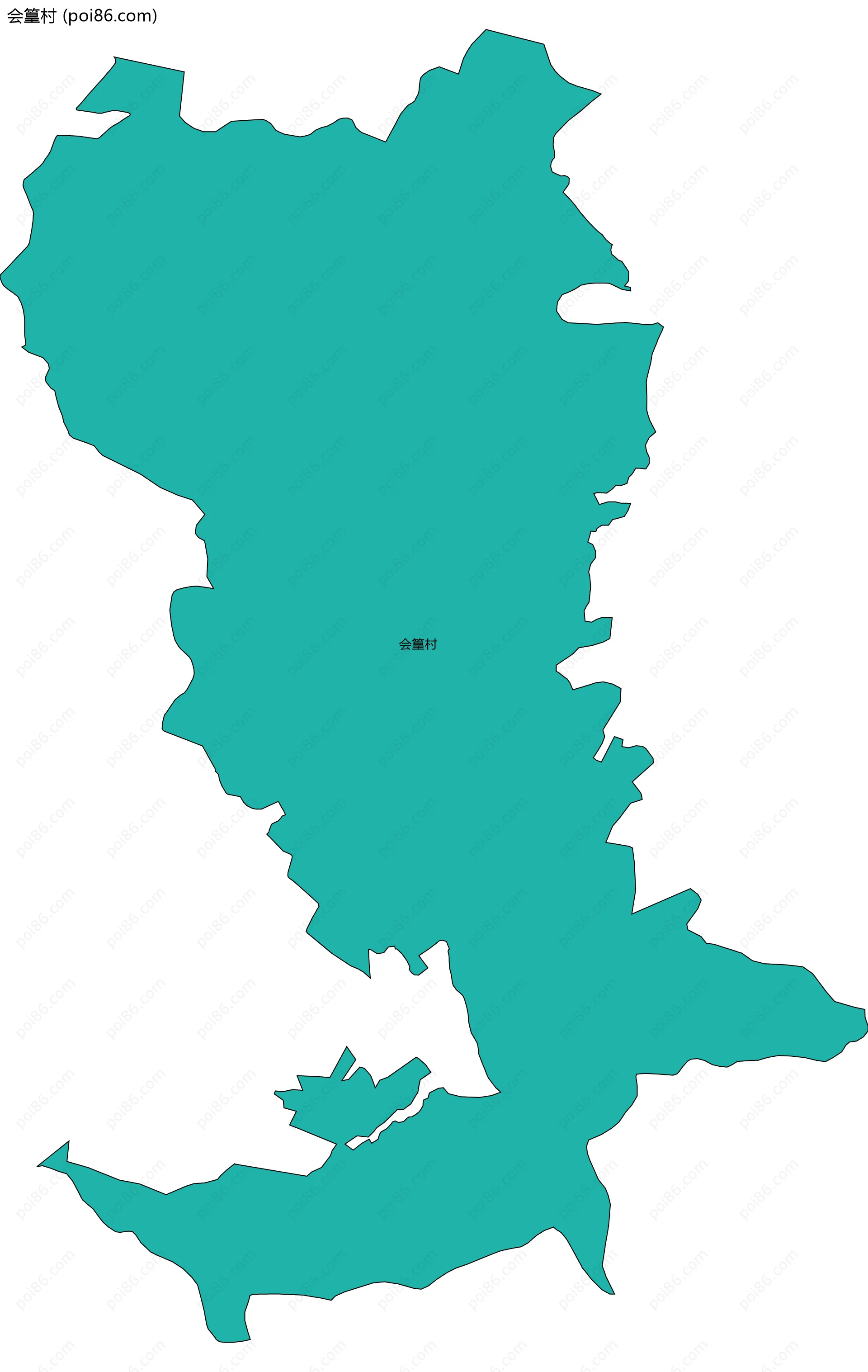 会篁村边界地图