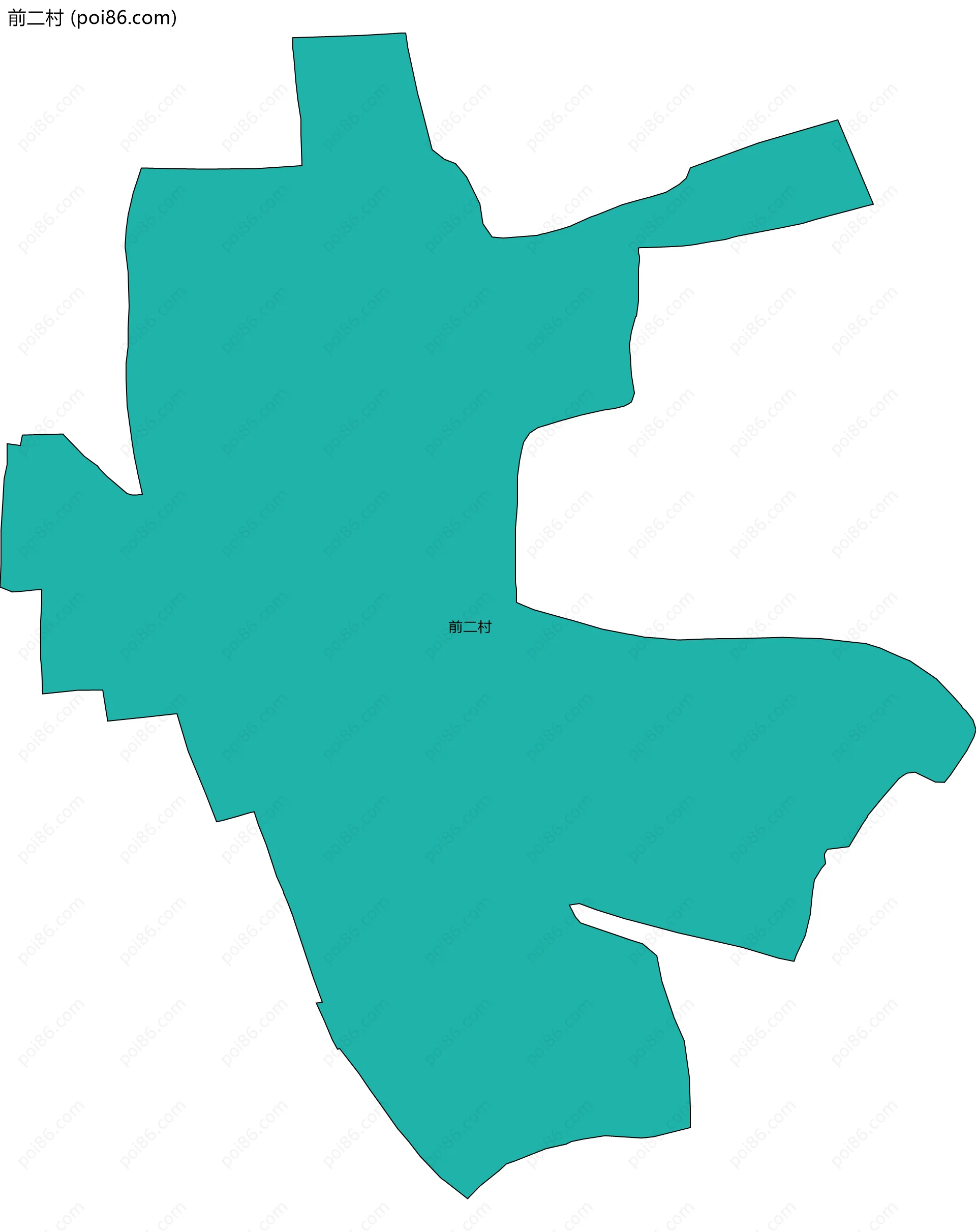 前二村边界地图
