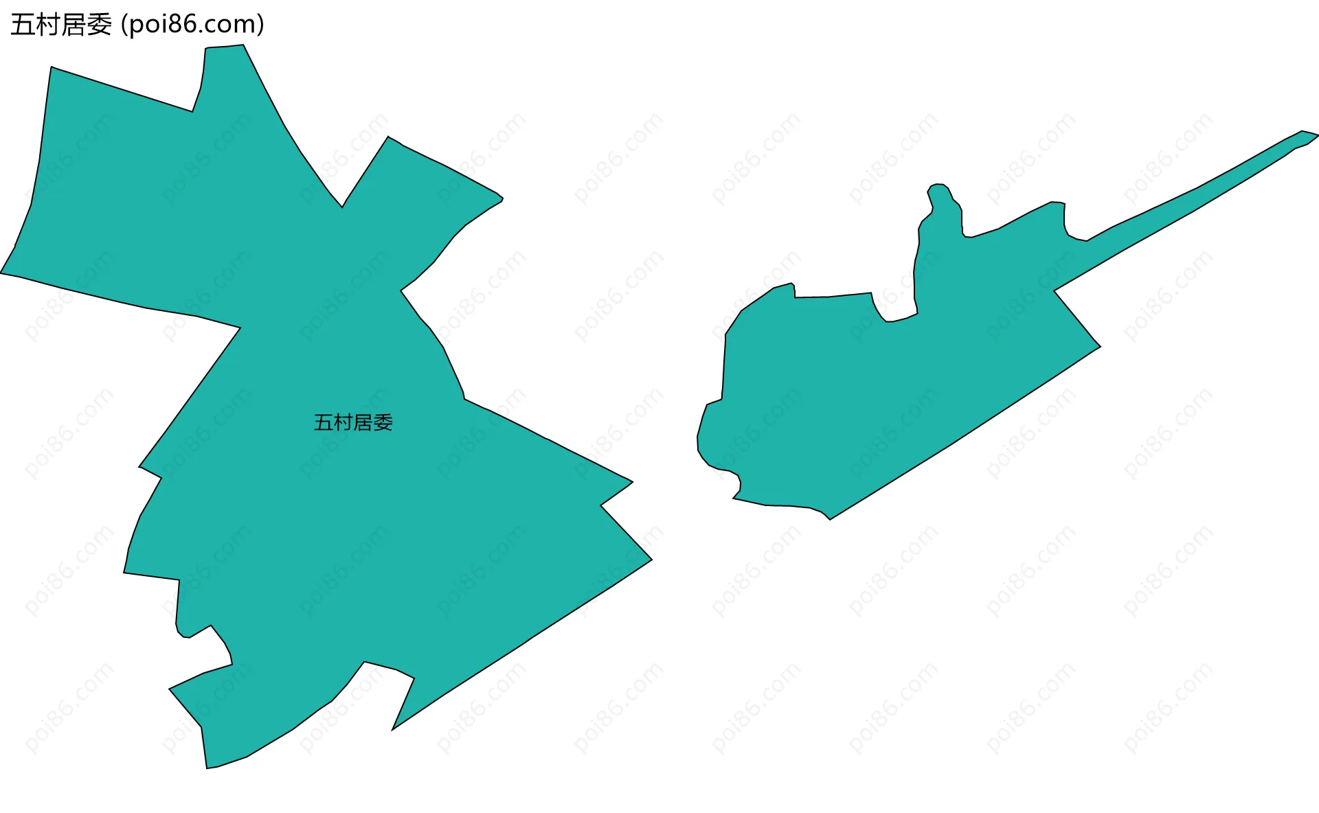 五村居委边界地图