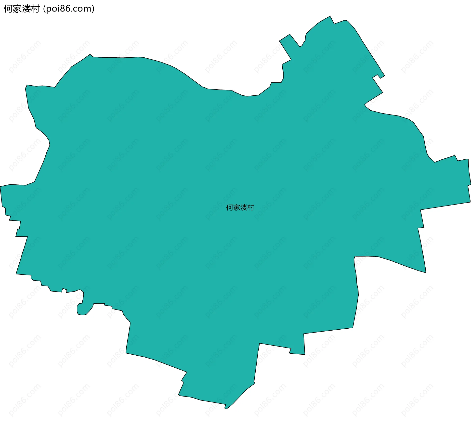 何家溇村边界地图