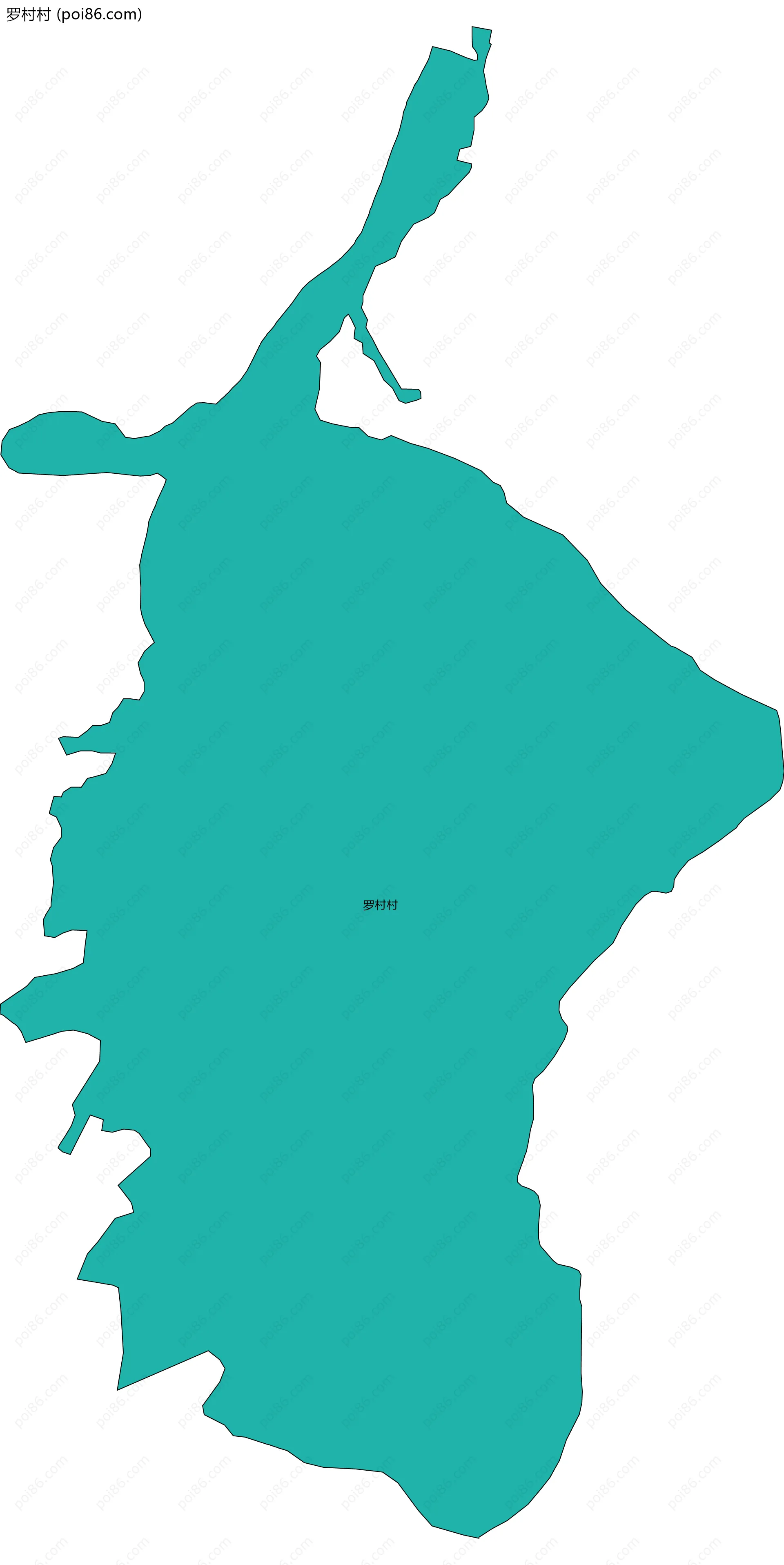 罗村村边界地图
