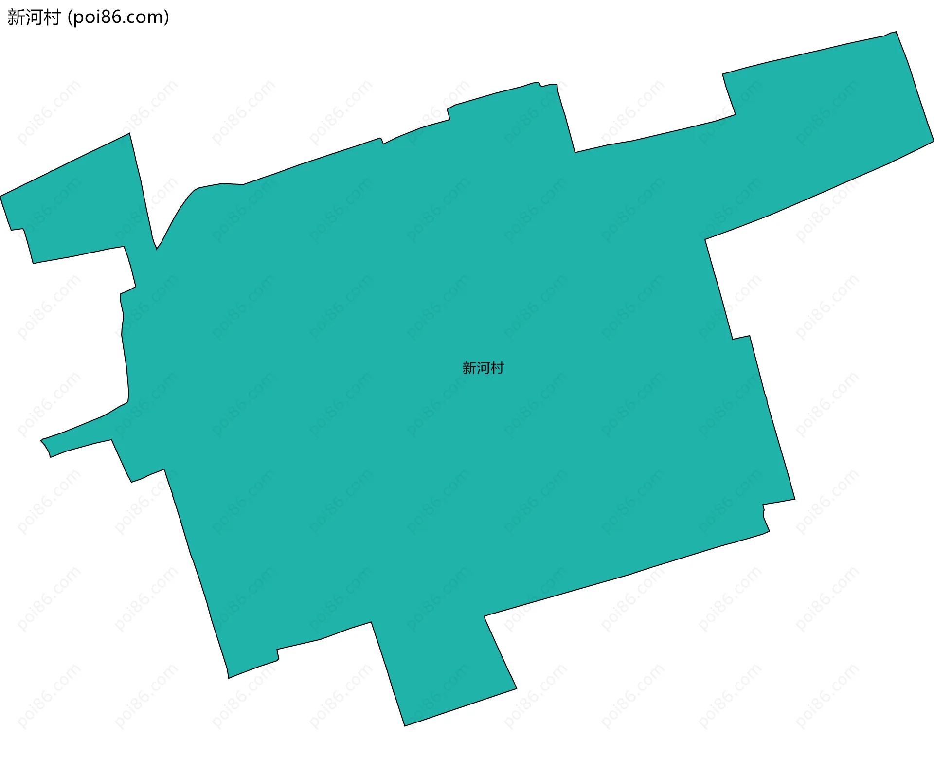 新河村边界地图