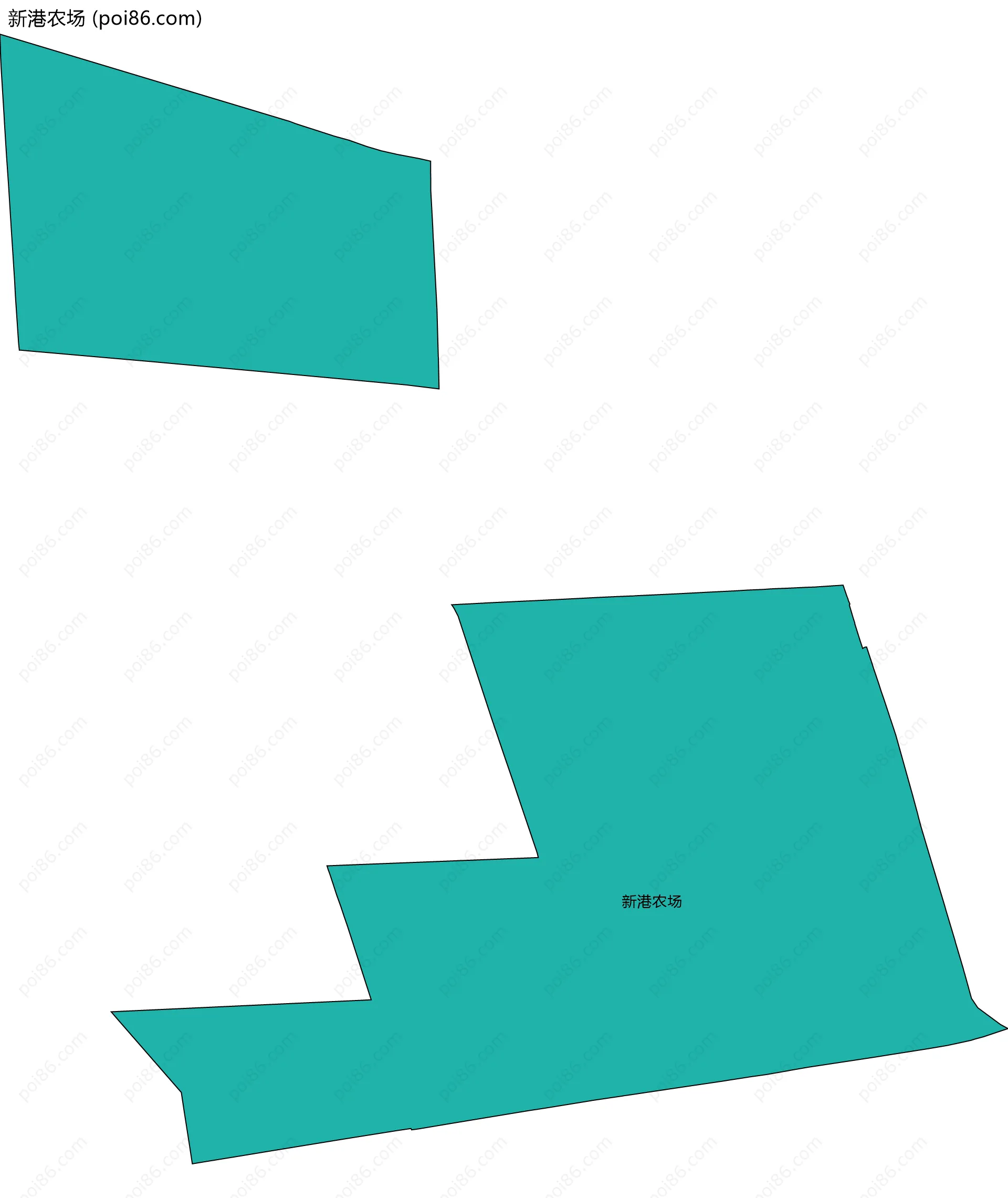 新港农场边界地图