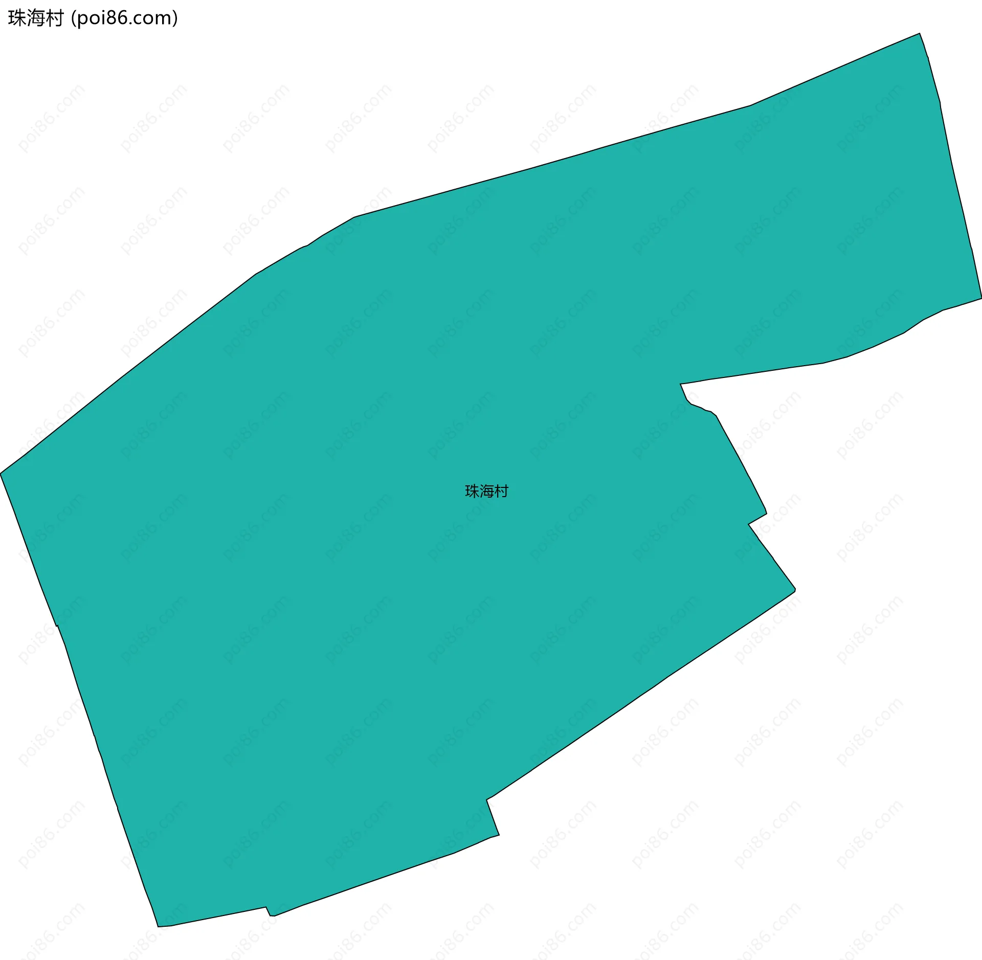 珠海村边界地图