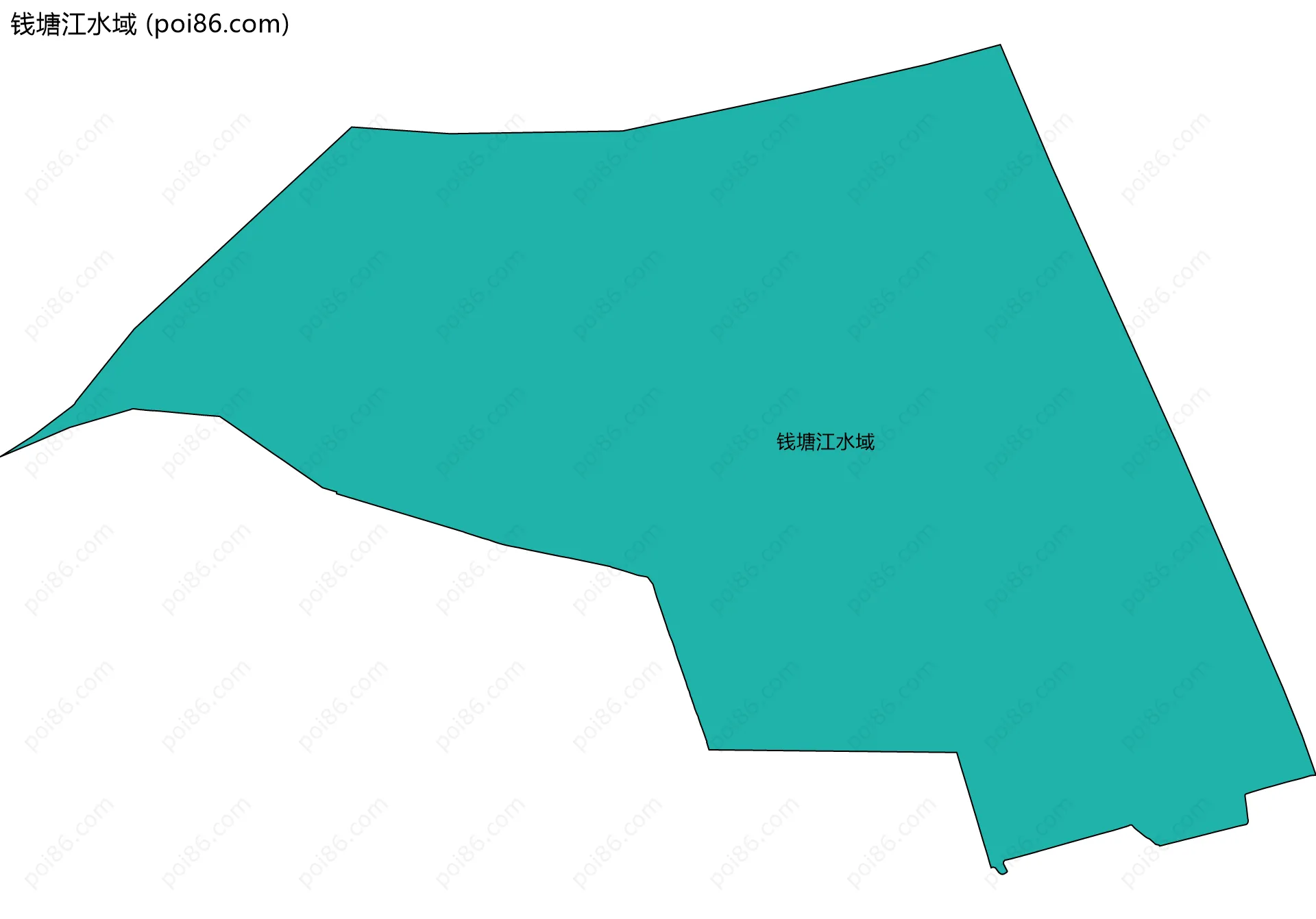 钱塘江水域边界地图