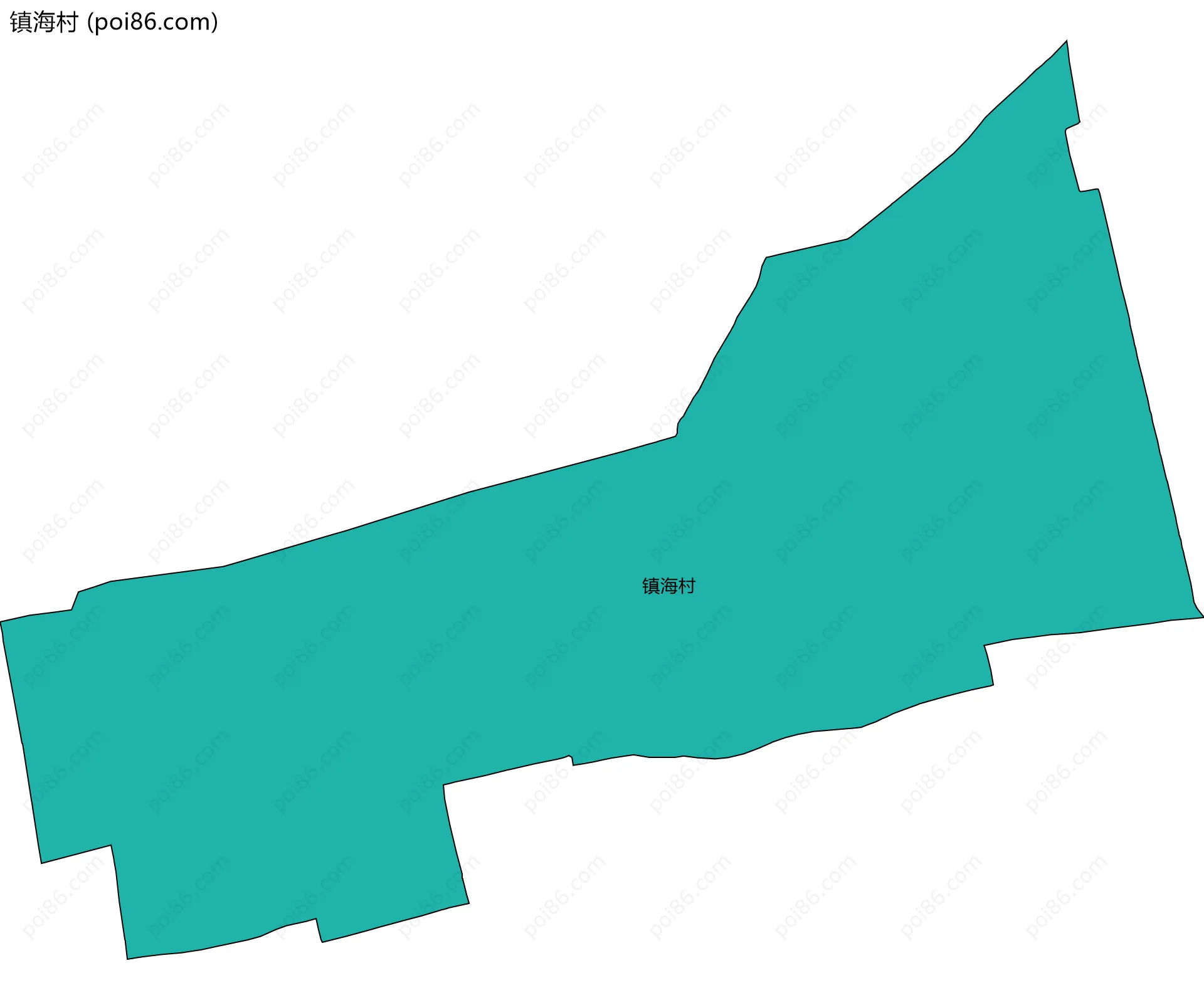 镇海村边界地图