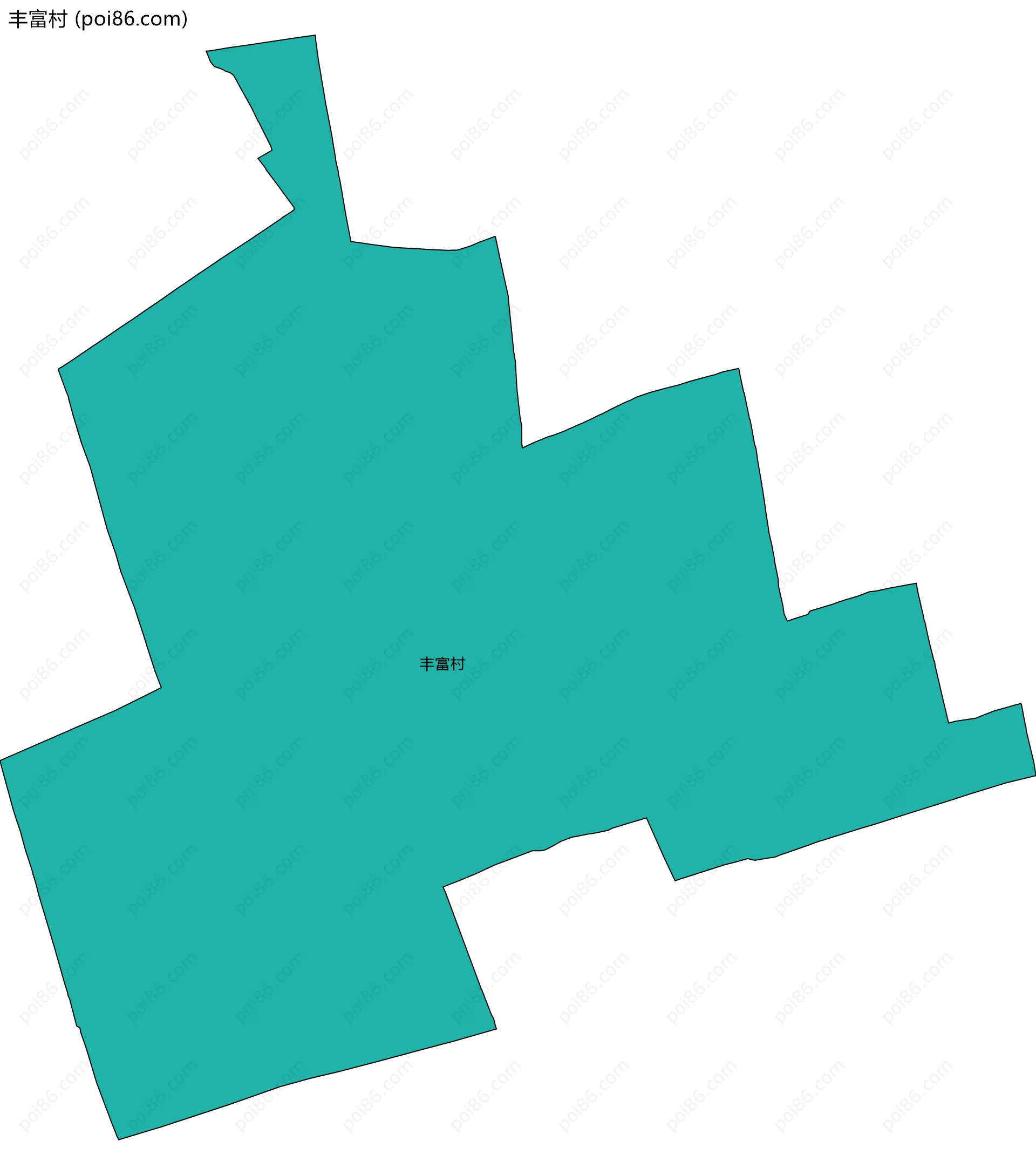 丰富村边界地图