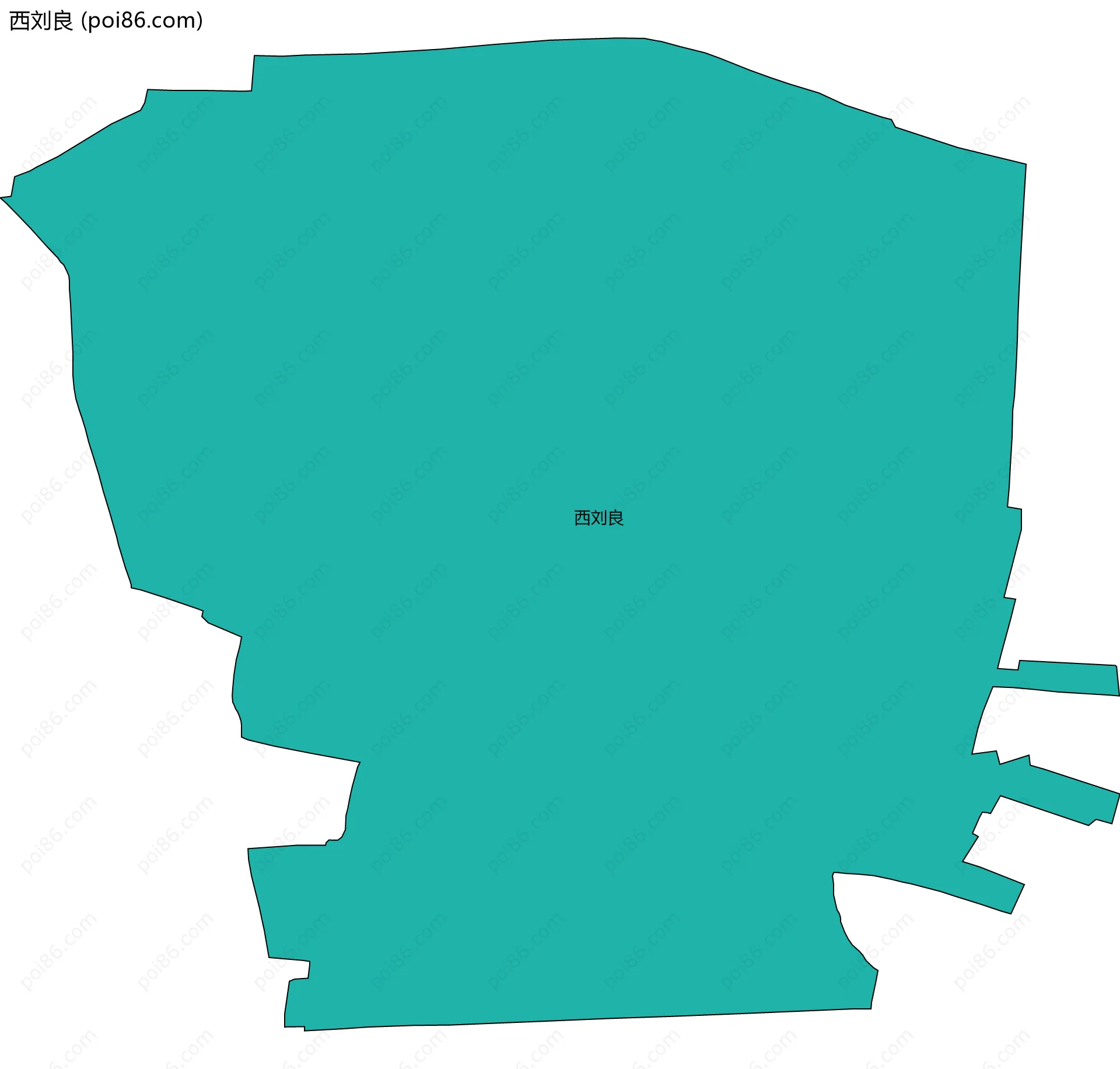 西刘良边界地图