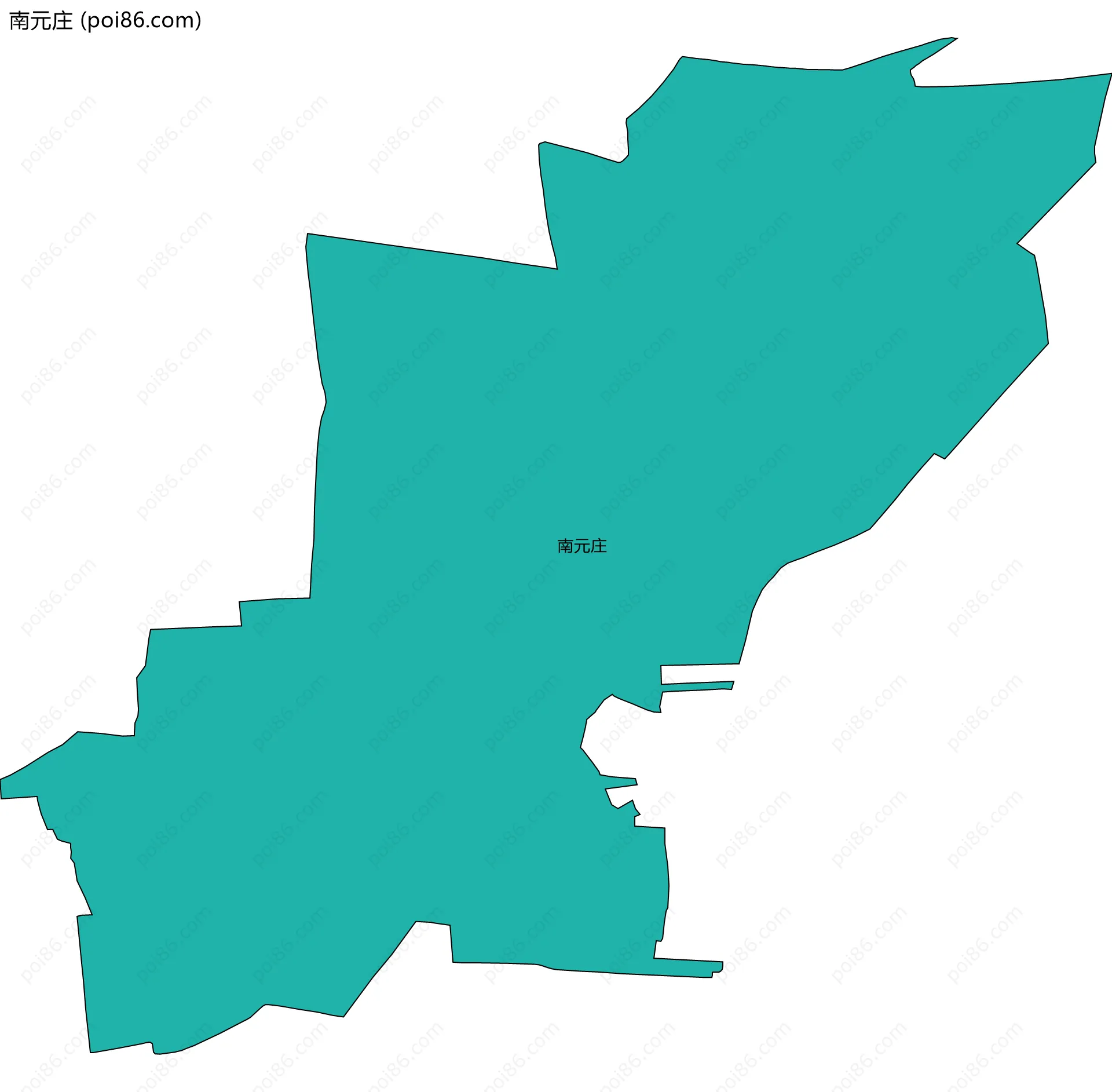 南元庄边界地图