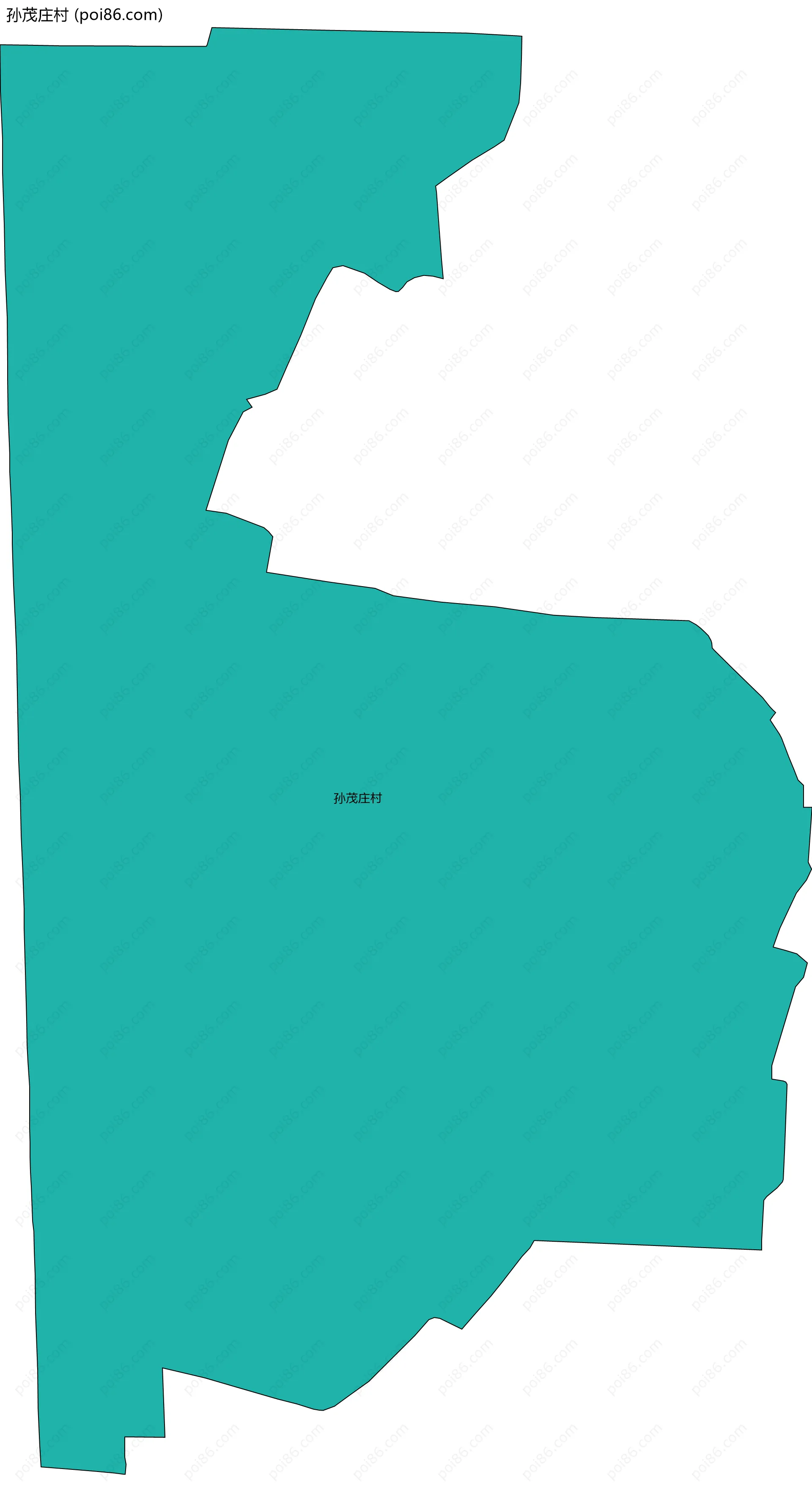 孙茂庄村边界地图