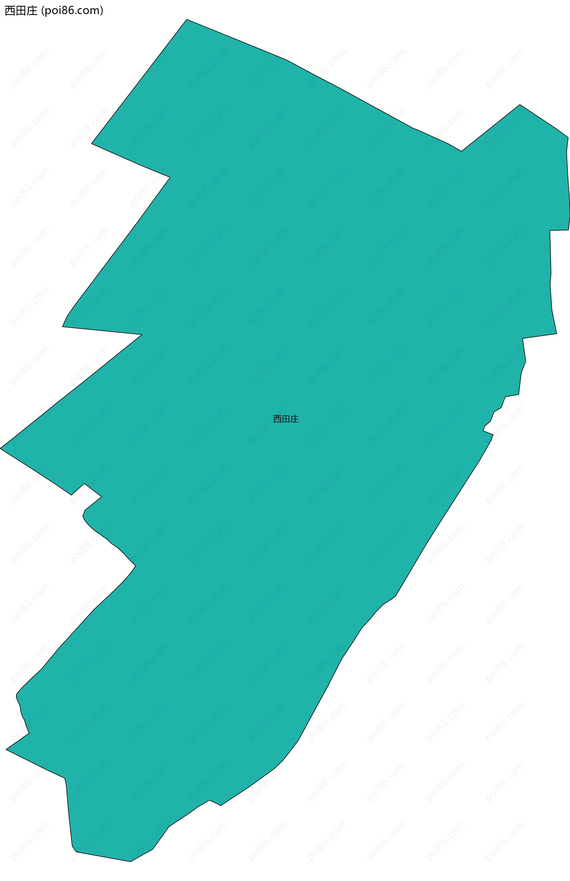 西田庄边界地图