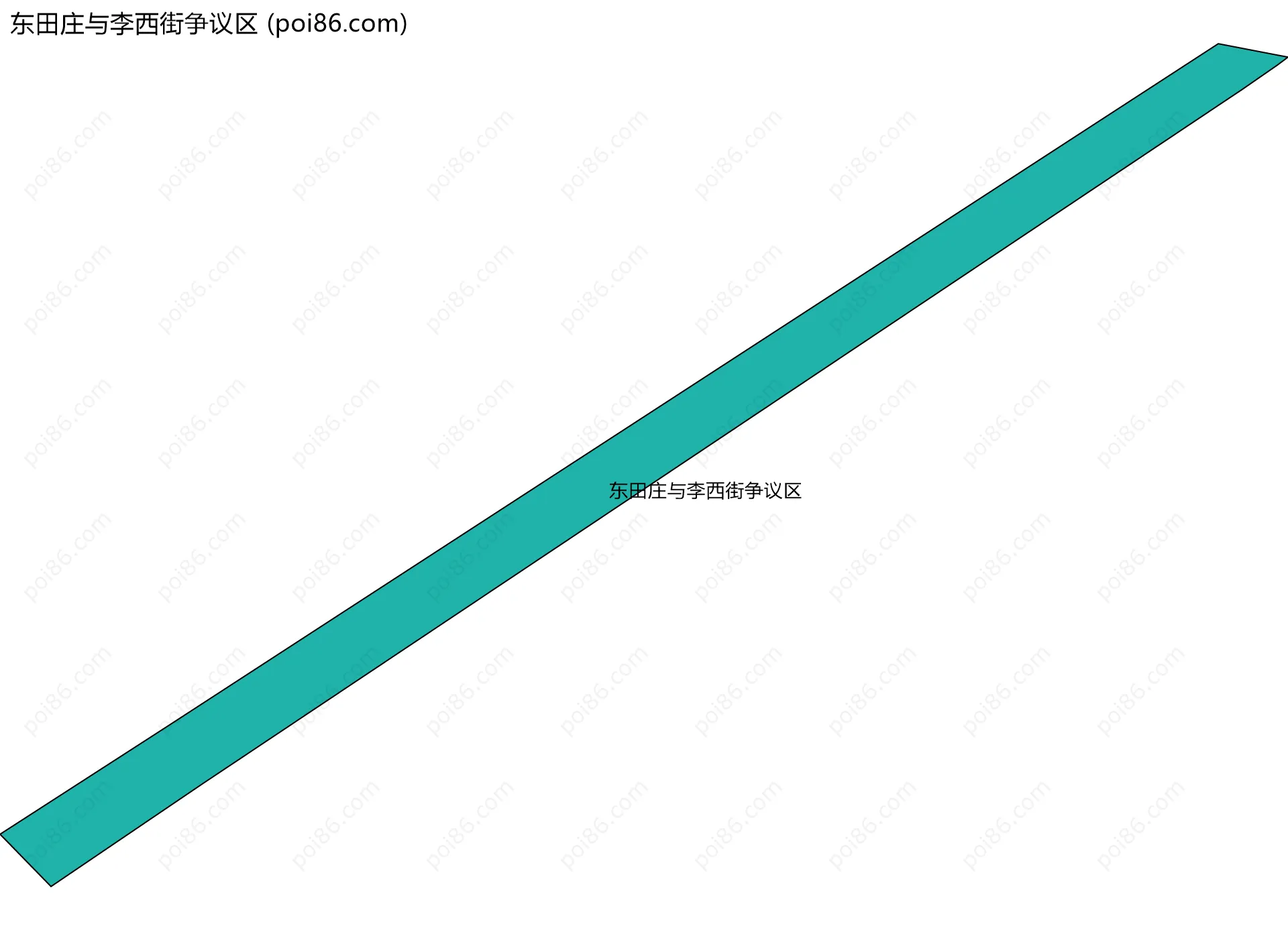 东田庄与李西街争议区边界地图