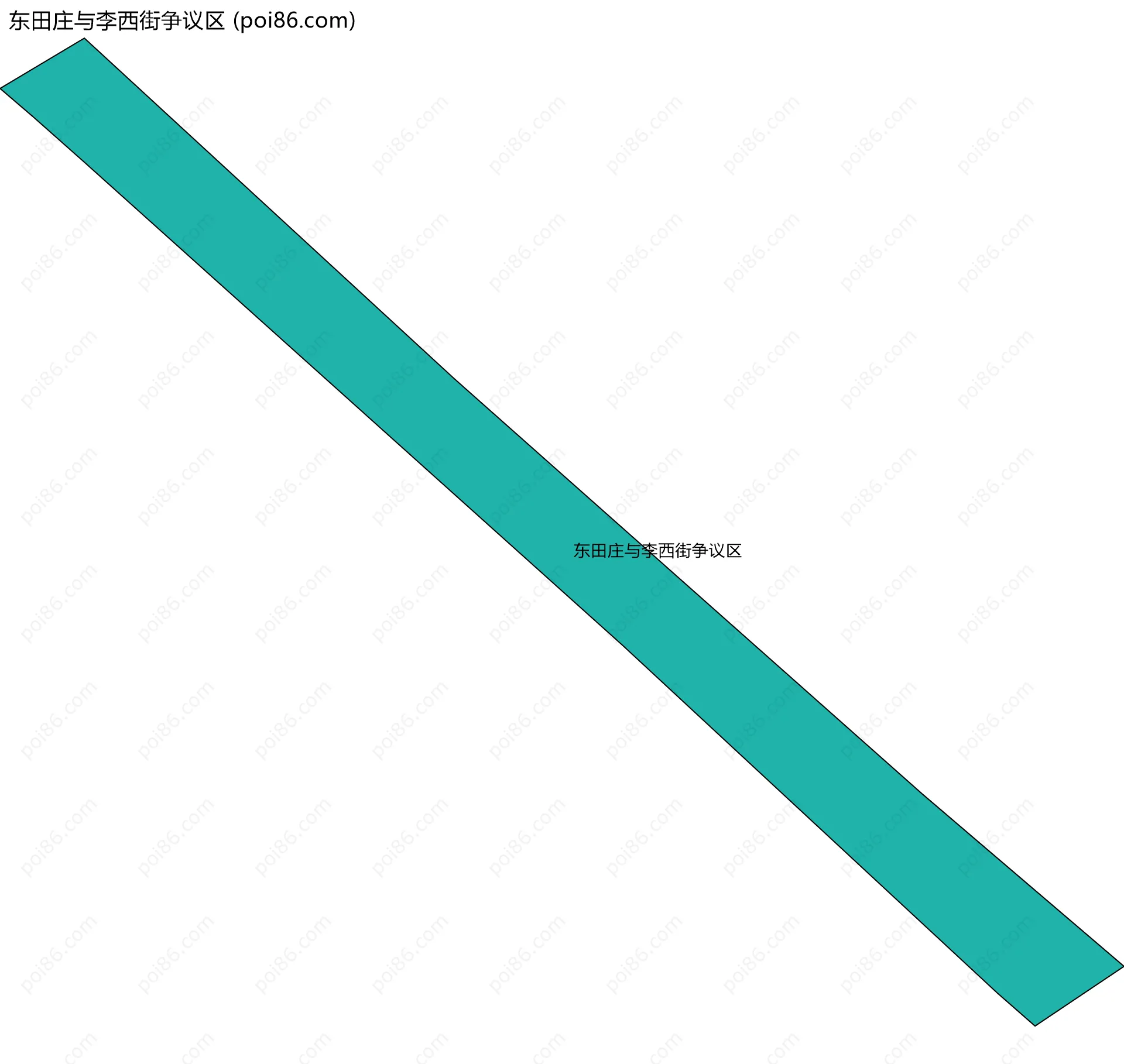 东田庄与李西街争议区边界地图
