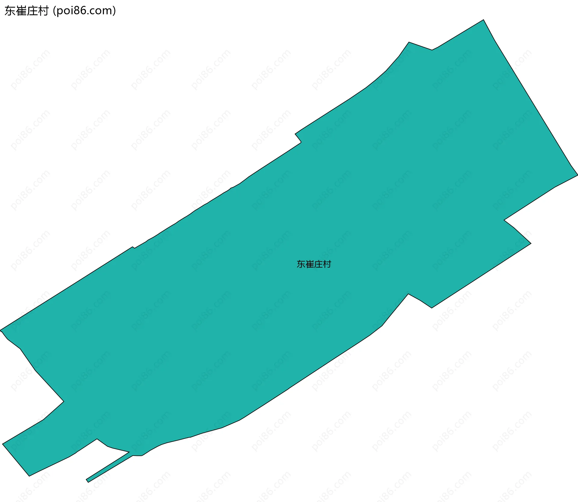东崔庄村边界地图